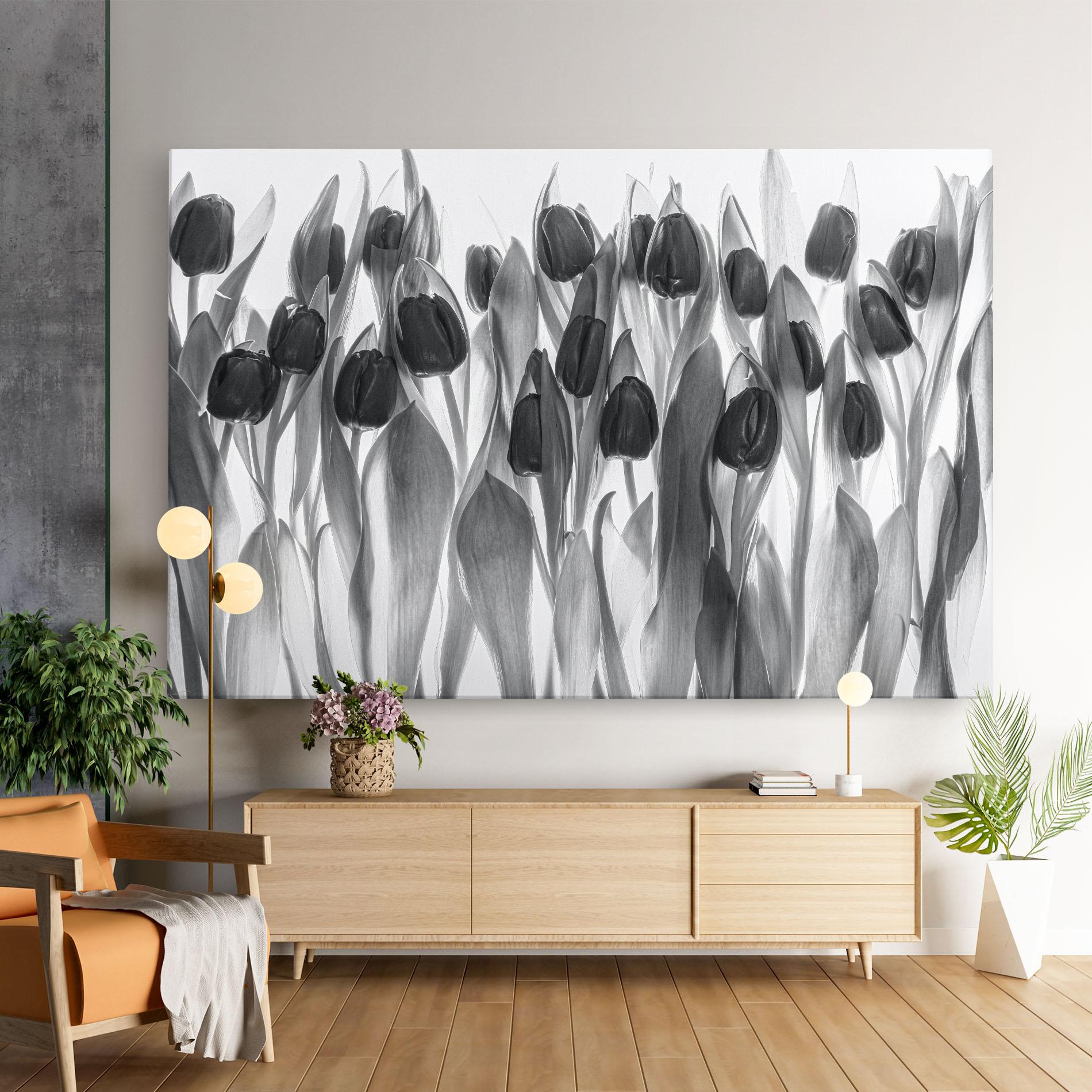 Obraz na Płótnie Grey Tulips mockup 9