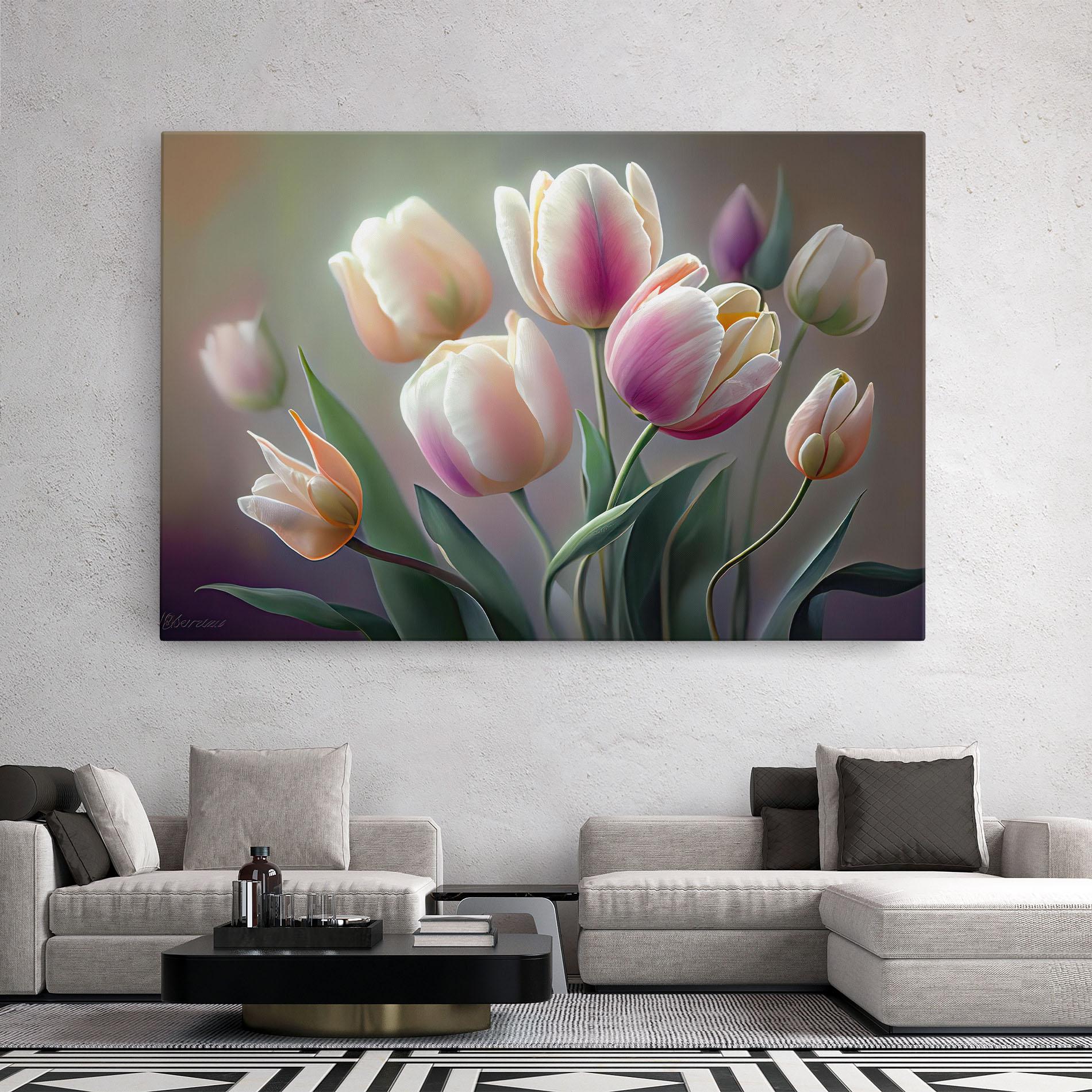 Obraz na Płótnie Pretty Tulips mockup 2