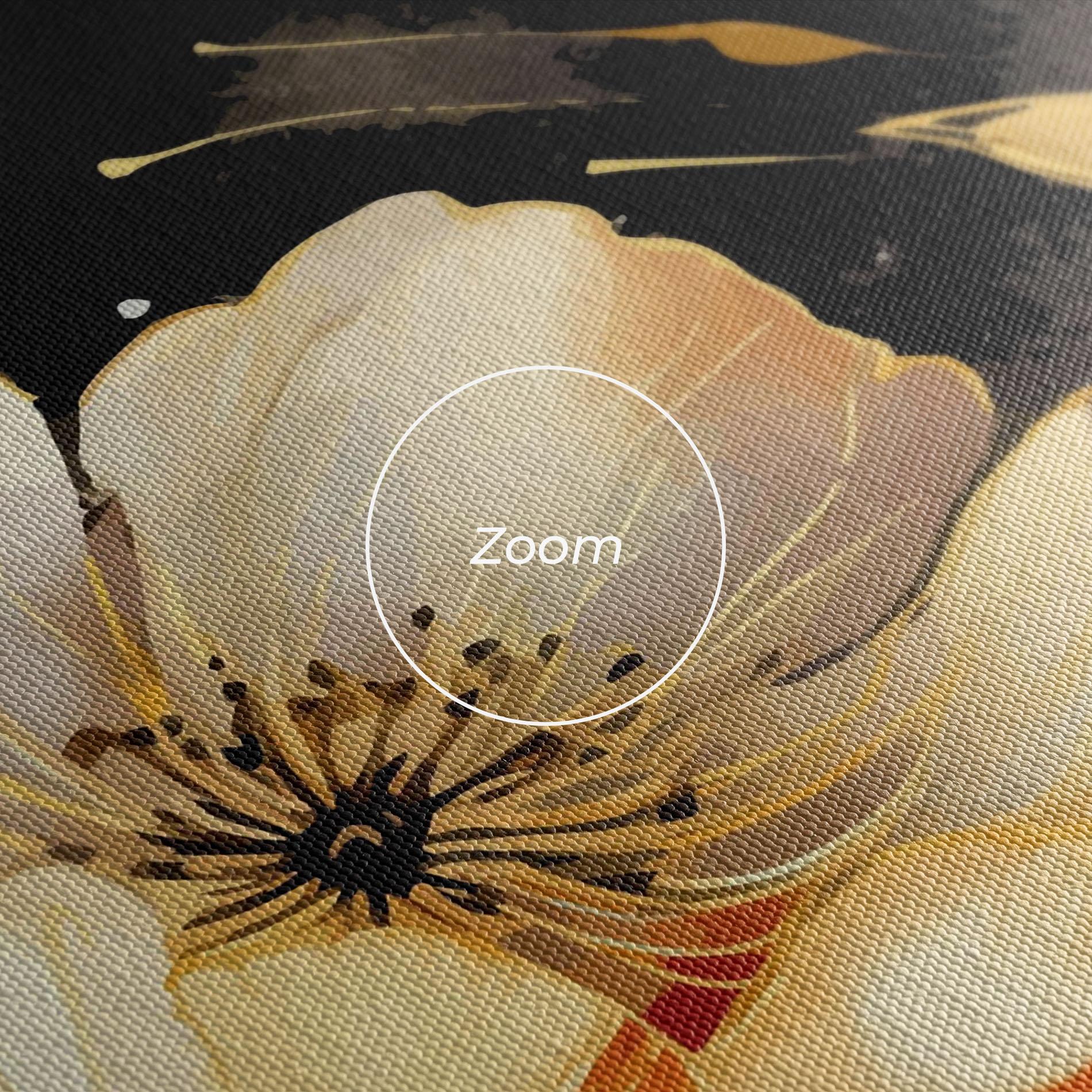 Obraz na Płótnie Gold Poppy Black mockup 3