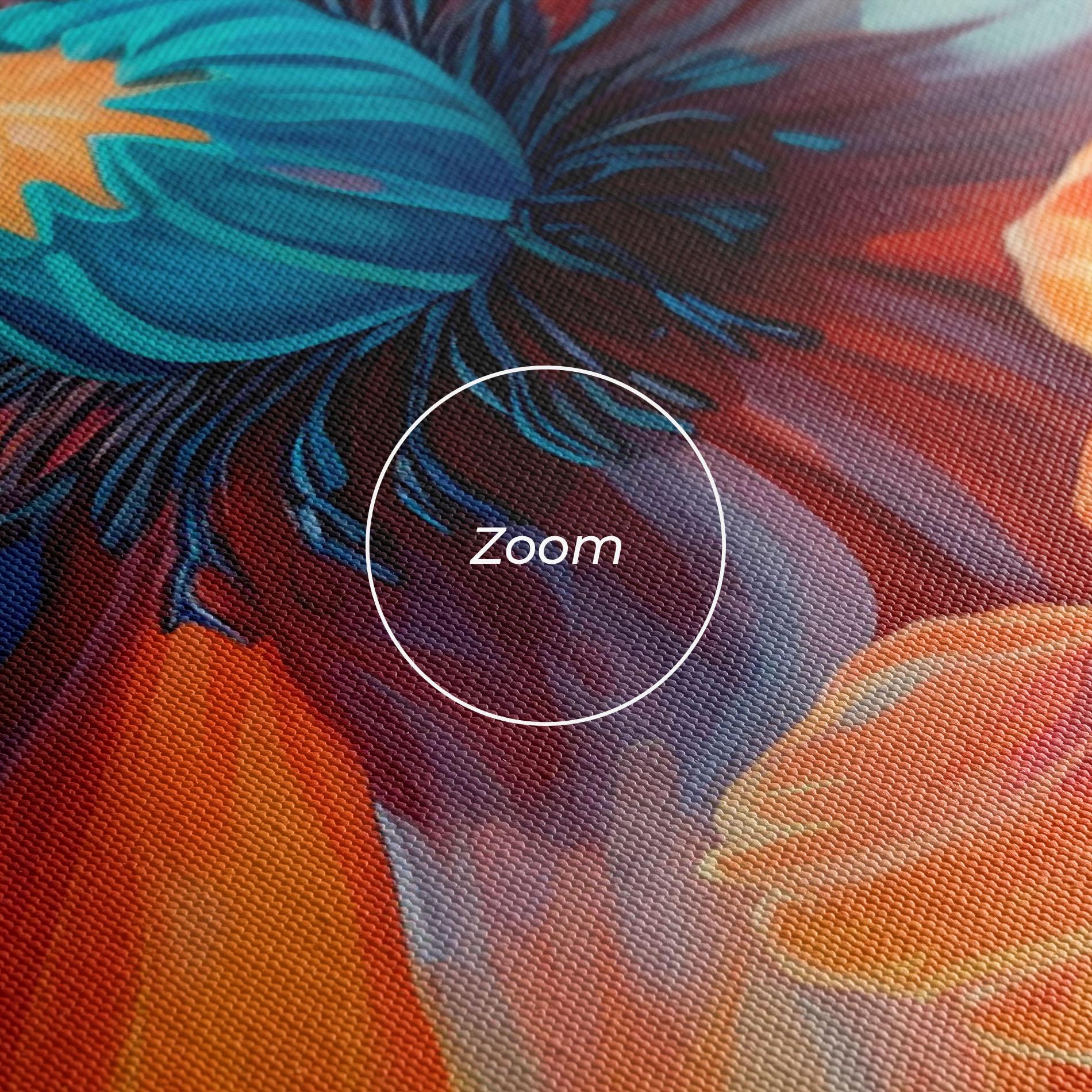 Obraz na Płótnie Orange Blue Poppy mockup 3