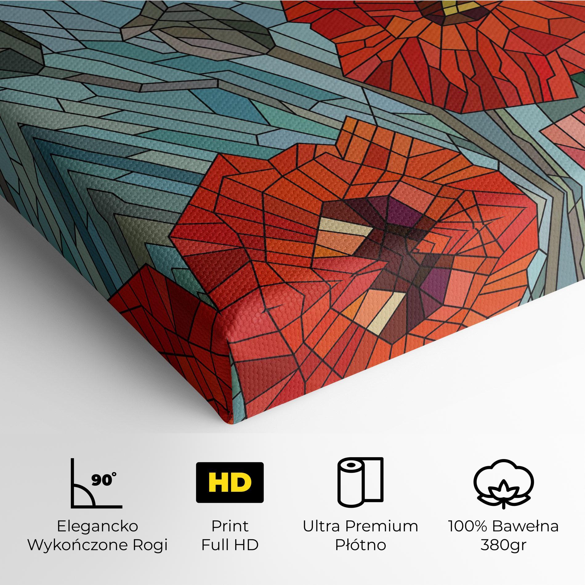 Obraz na Płótnie Blue Glass Poppy mockup 4