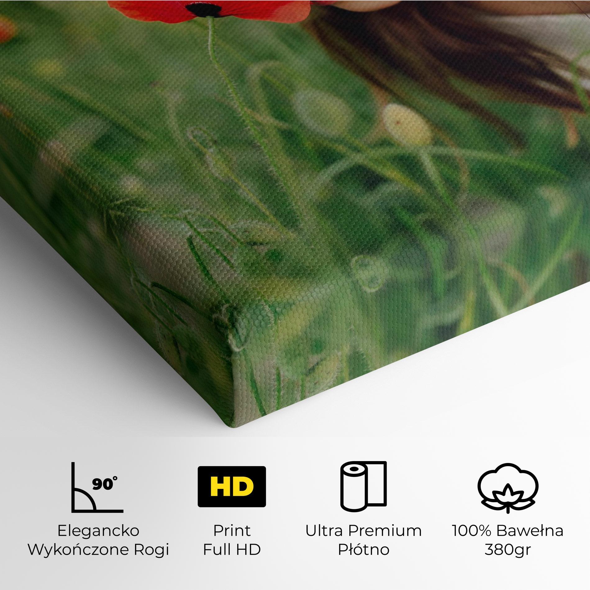 Obraz na Płótnie Girl With Poppies mockup 4