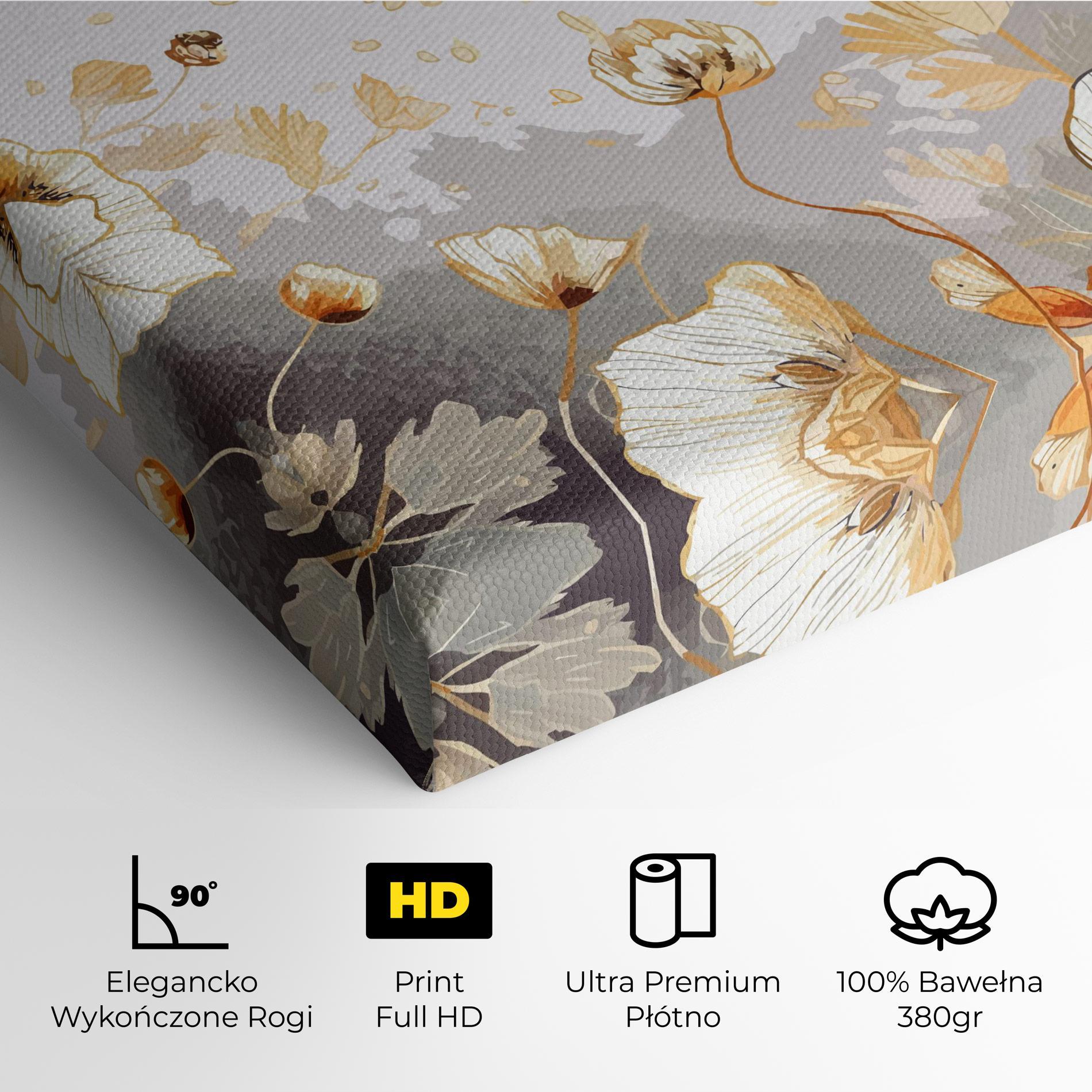 Obraz na Płótnie Gold Poppies mockup 4