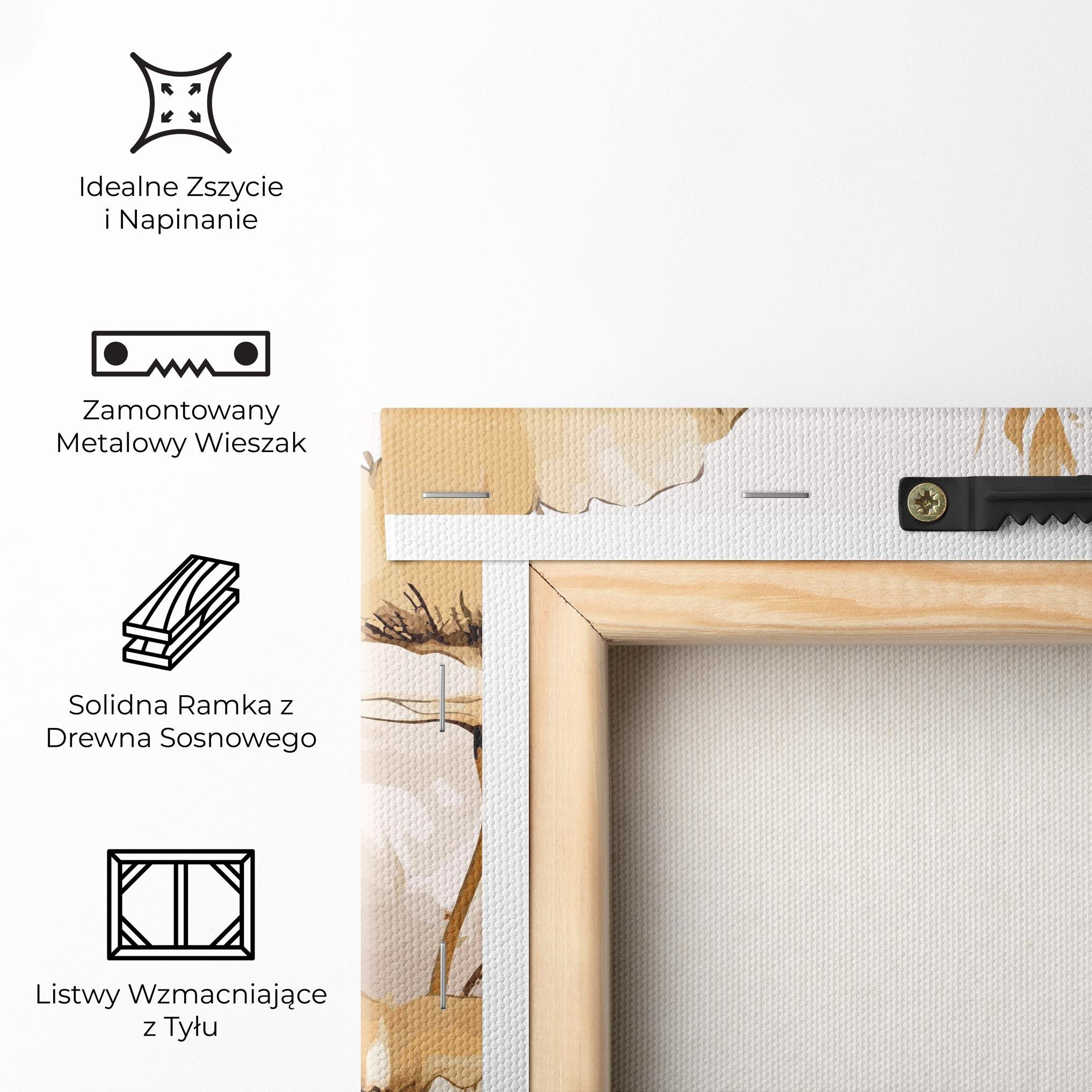 Obraz na Płótnie Gold Cream Poppy mockup 5