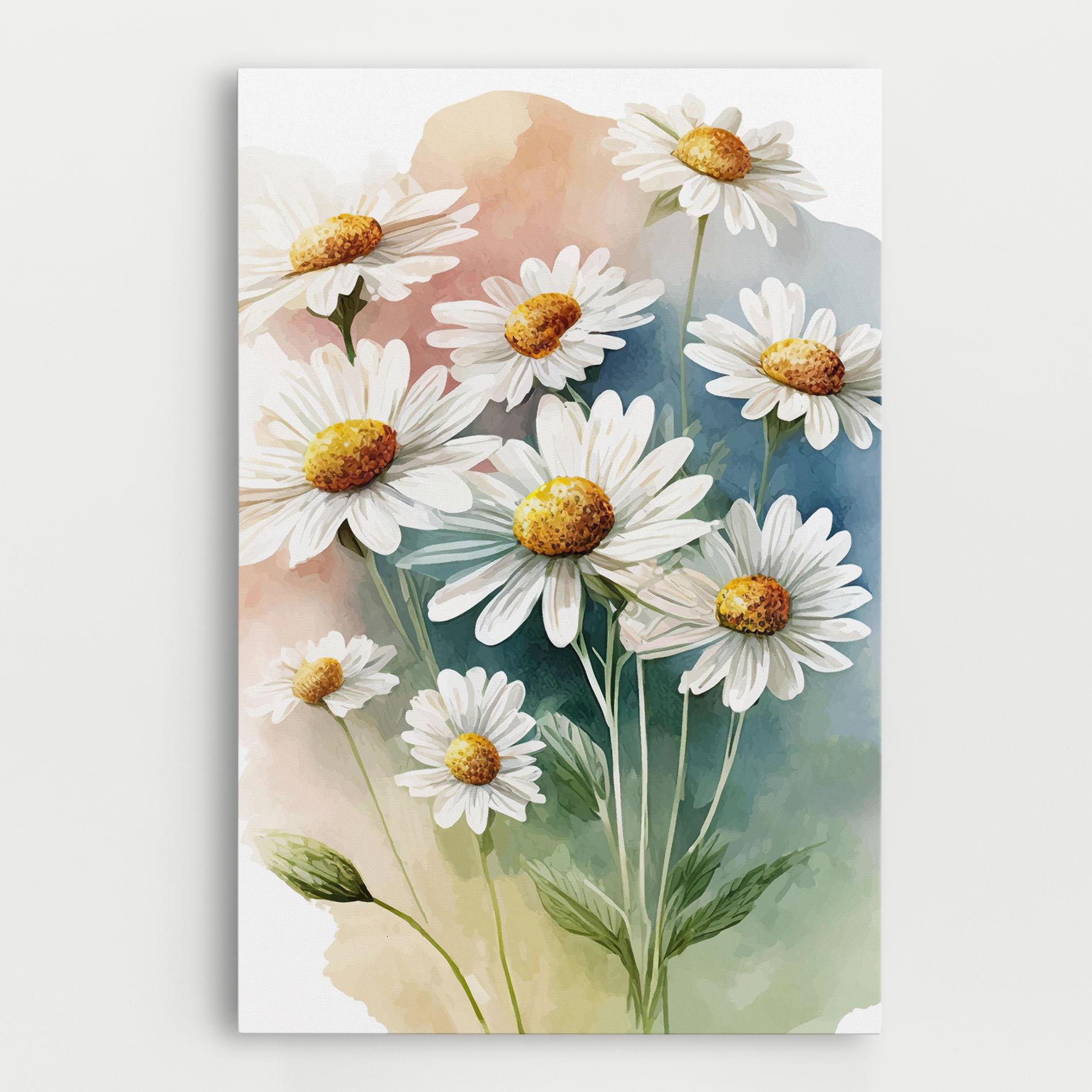 Obraz na Płótnie White Daisy Art mockup 0