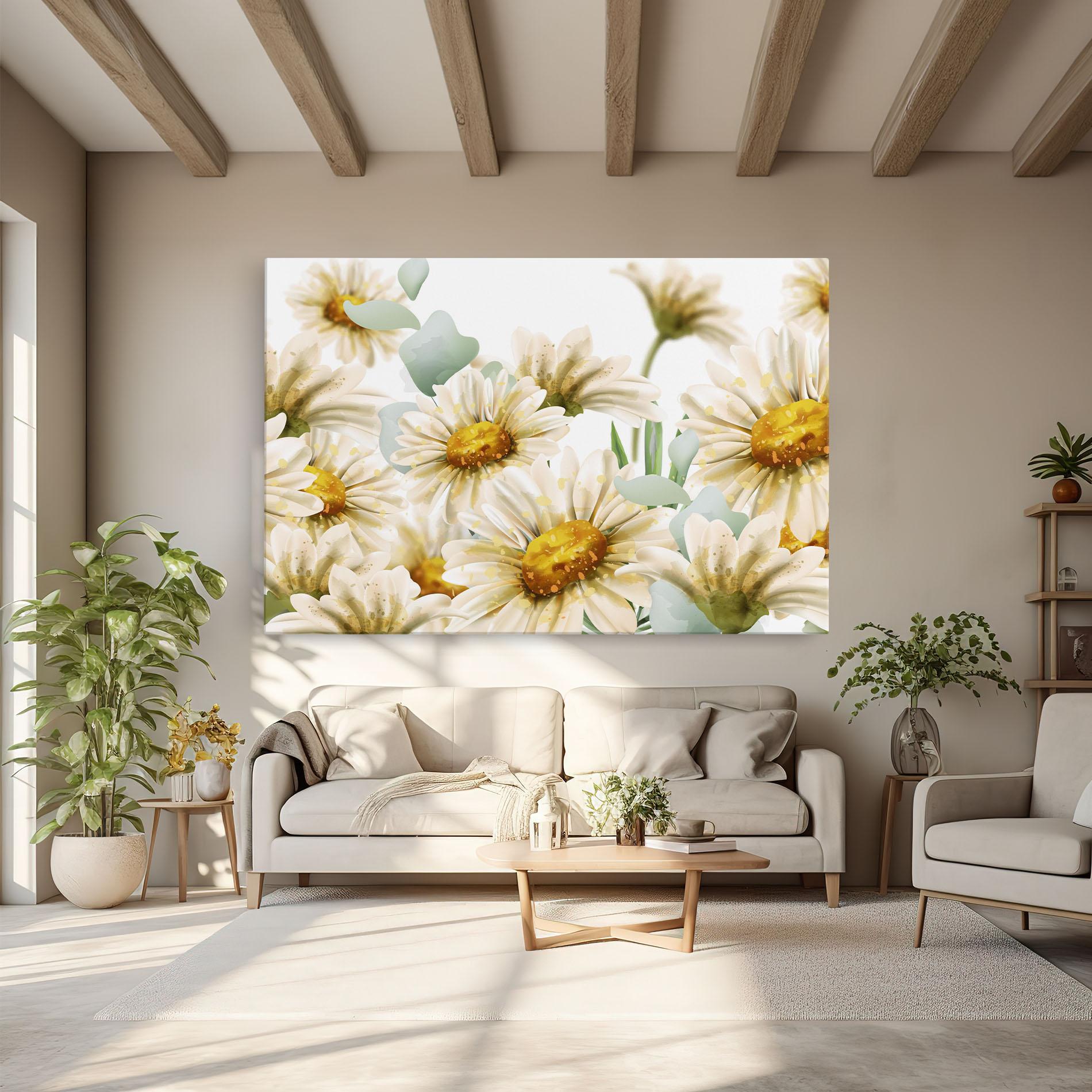 Obraz na Płótnie Beautiful Daisy Art mockup 6