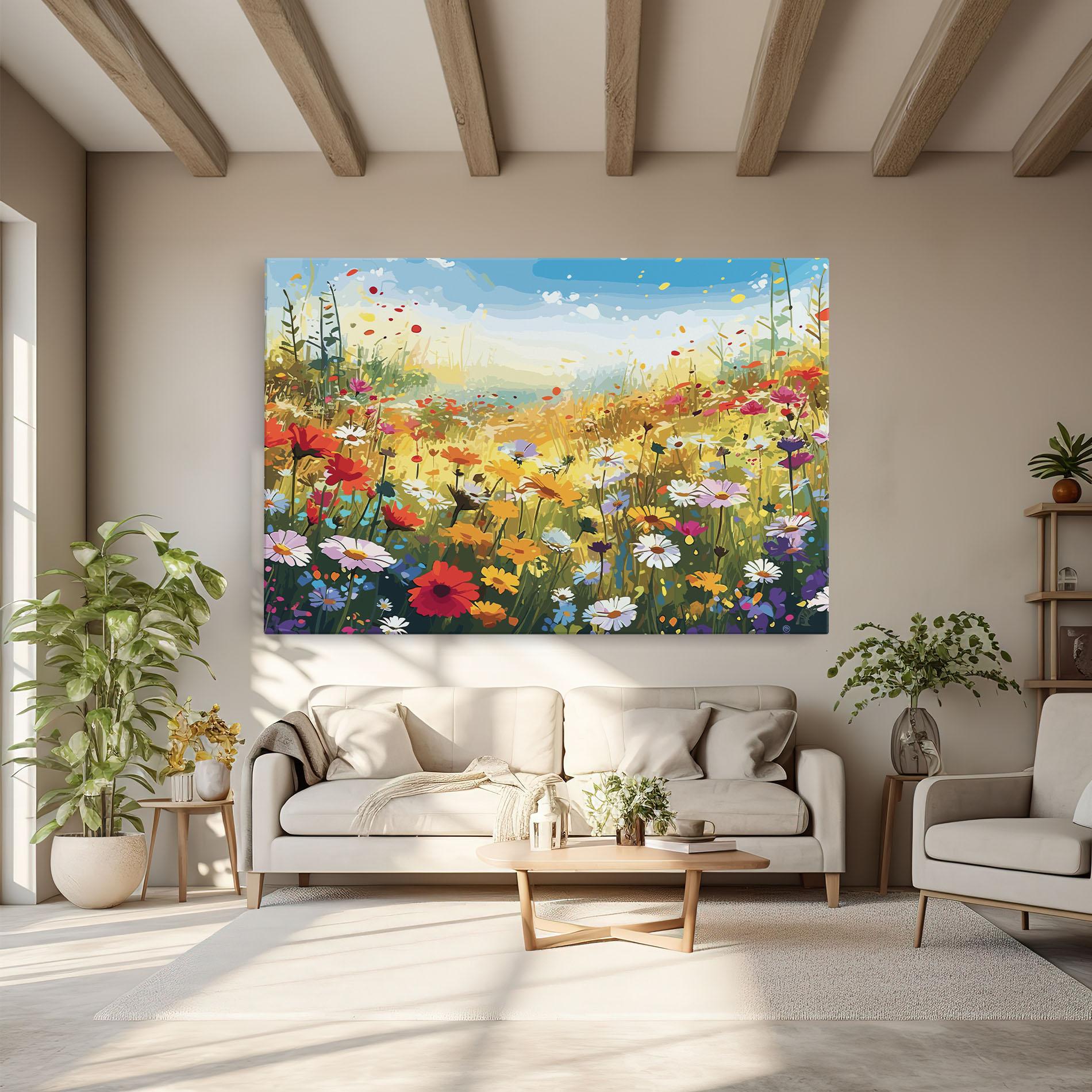 Obraz na Płótnie Colorful Daisy Mix mockup 6