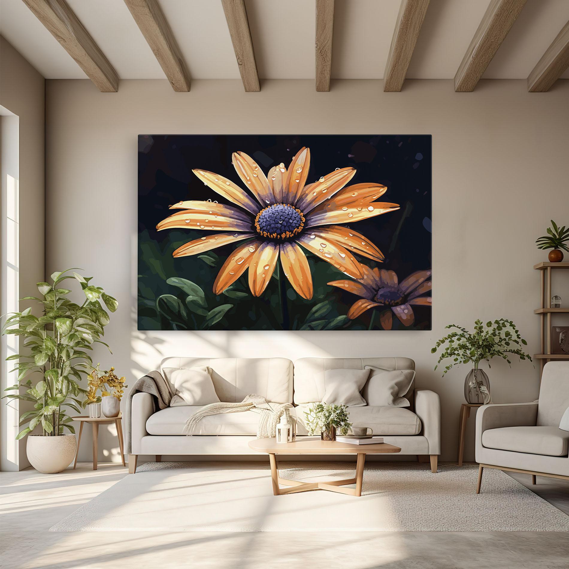 Obraz na Płótnie Orange Pretty Daisy mockup 6