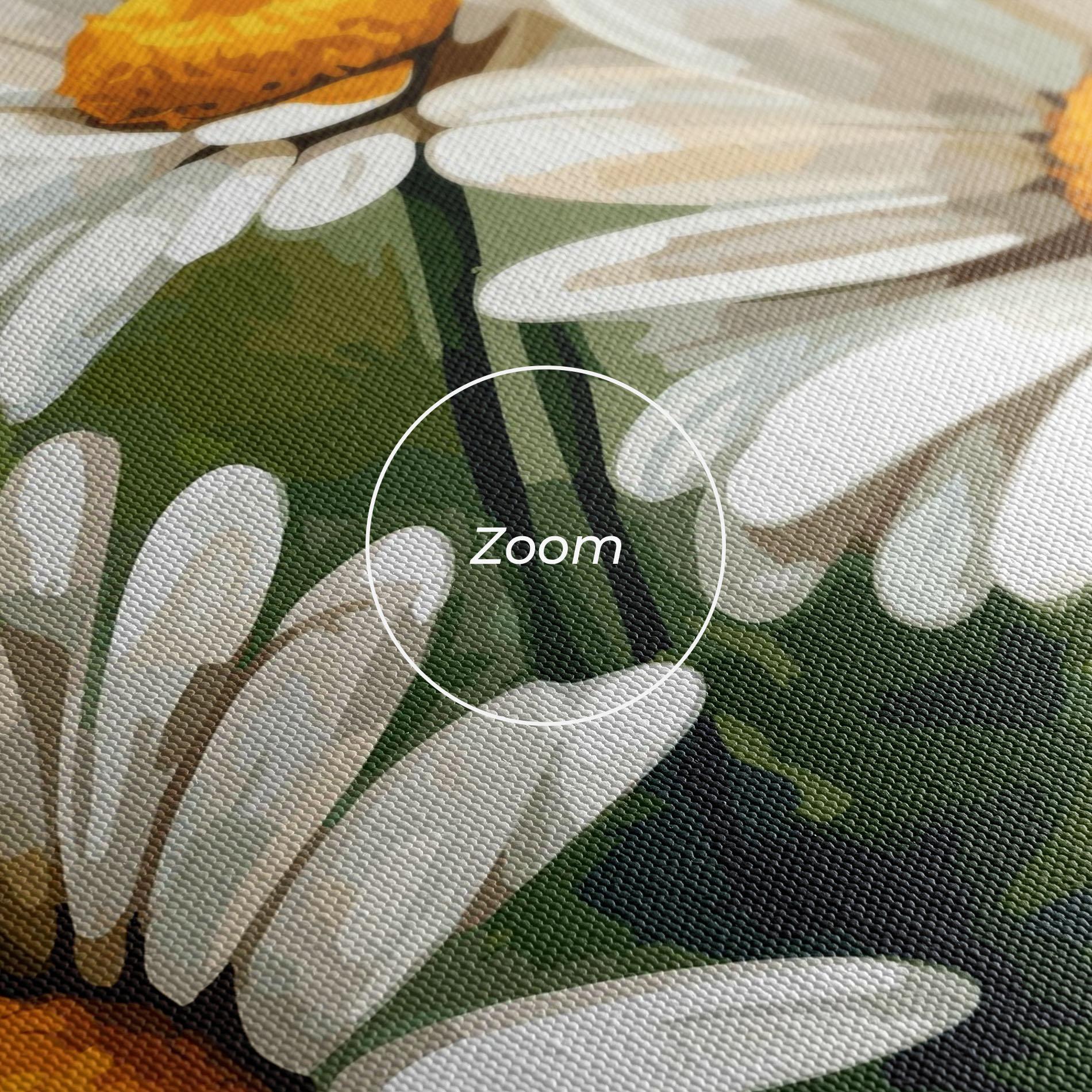 Obraz na Płótnie Grey White Daisy mockup 3