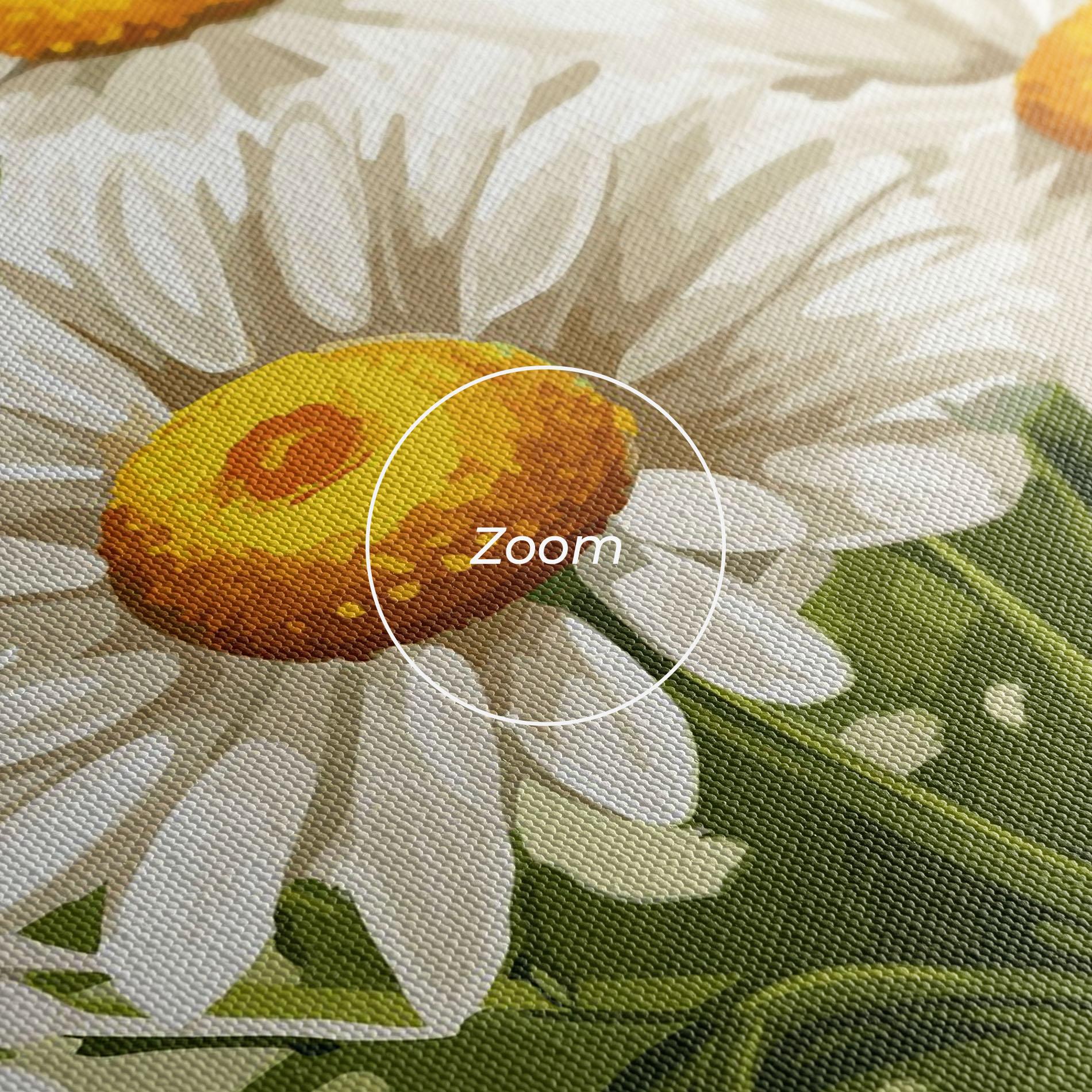 Obraz na Płótnie White Grey Daisy mockup 3