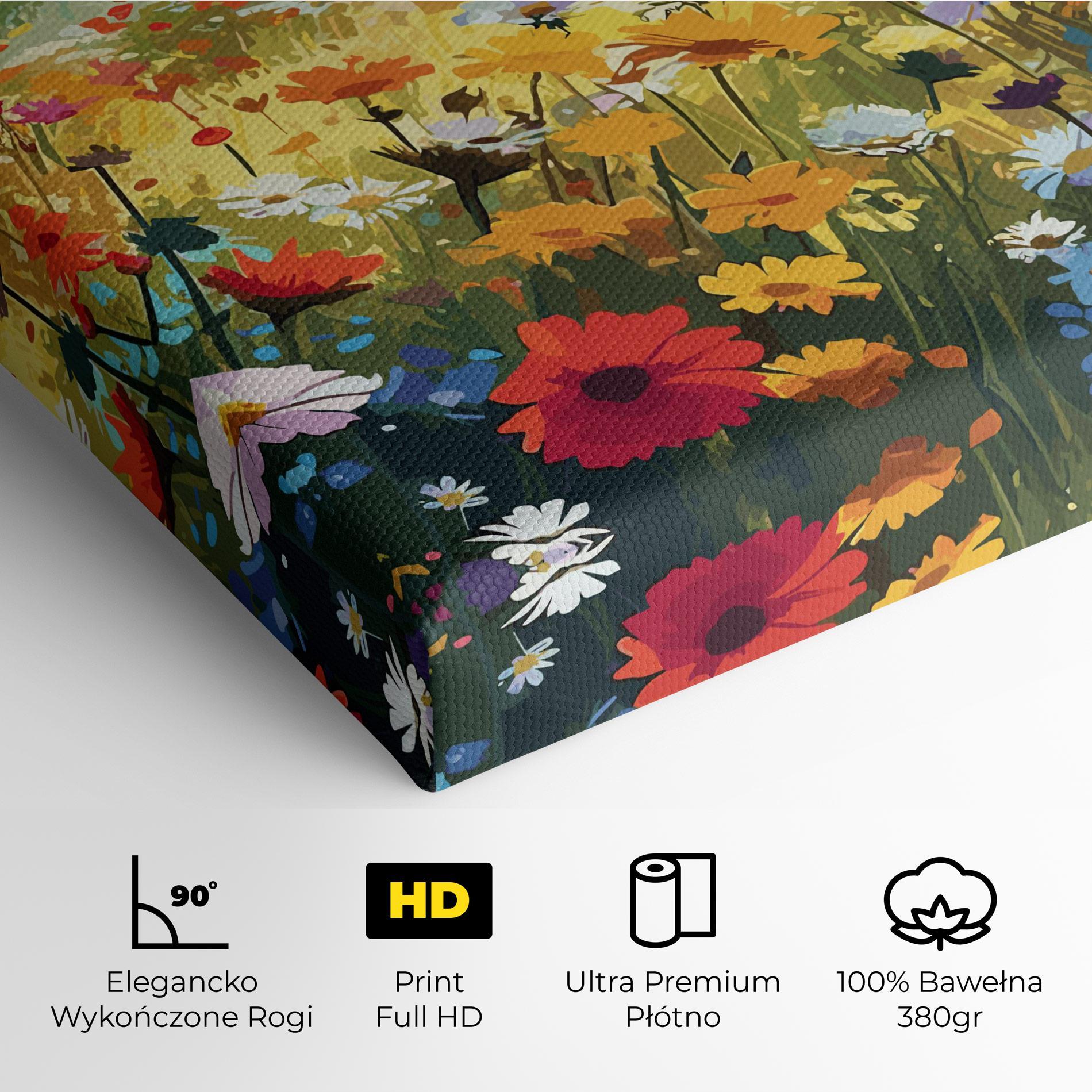 Obraz na Płótnie Colorful Daisy Mix mockup 4
