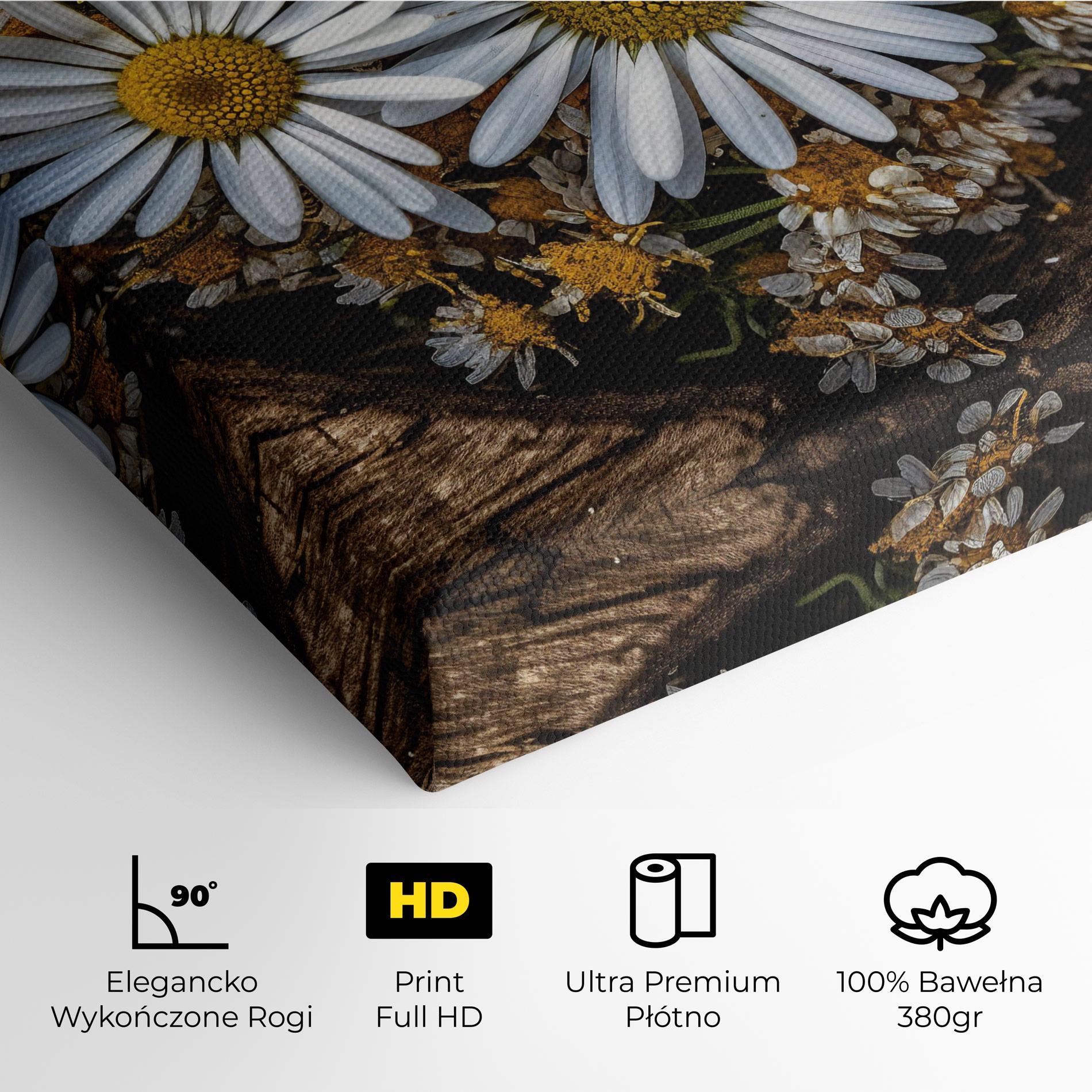 Obraz na Płótnie Heart Shaped Daisy mockup 4