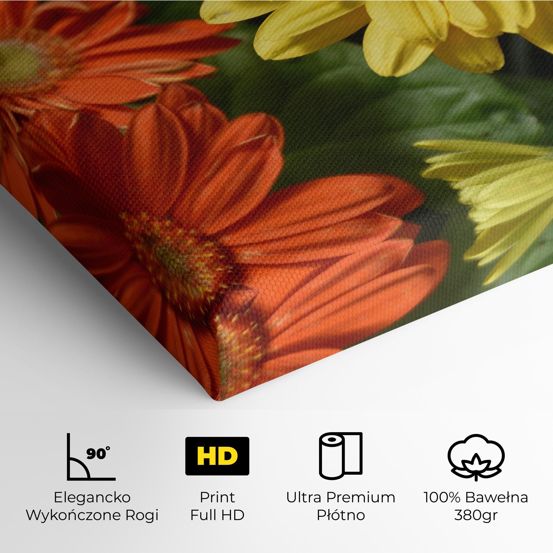 Obraz na Płótnie Orange Yellow Daisy mockup 4