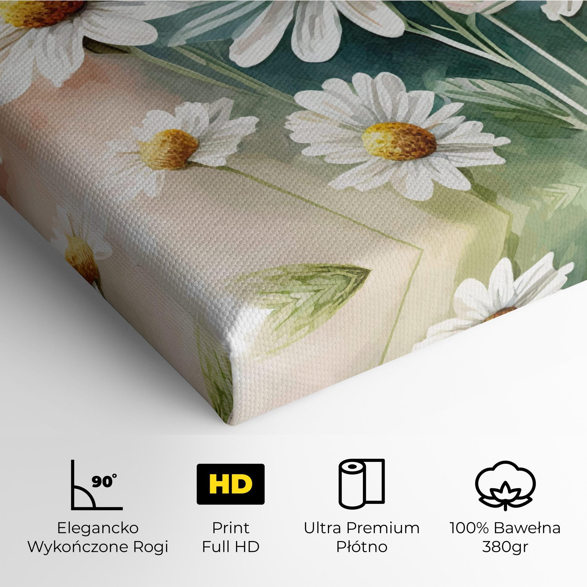 Obraz na Płótnie White Daisy Art mockup 4