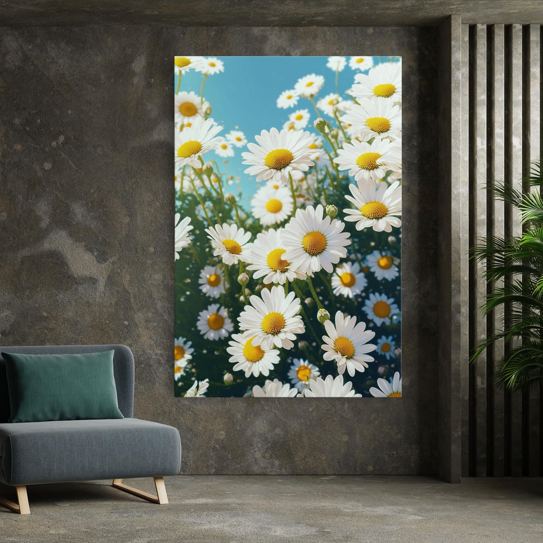 Obraz na Płótnie Daisy Field View mockup 7