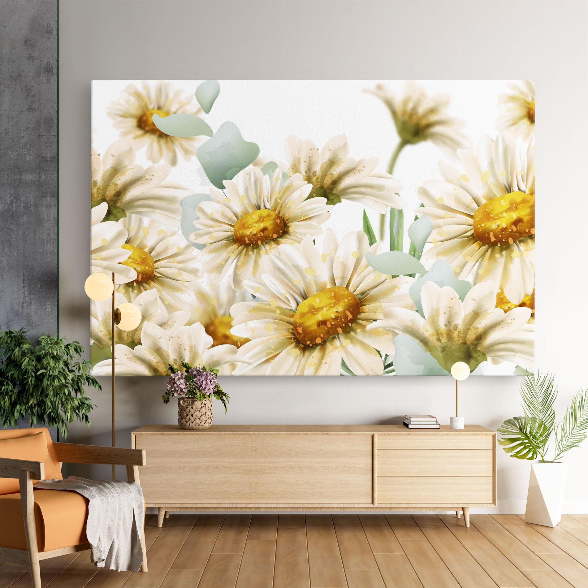 Obraz na Płótnie Beautiful Daisy Art mockup 9