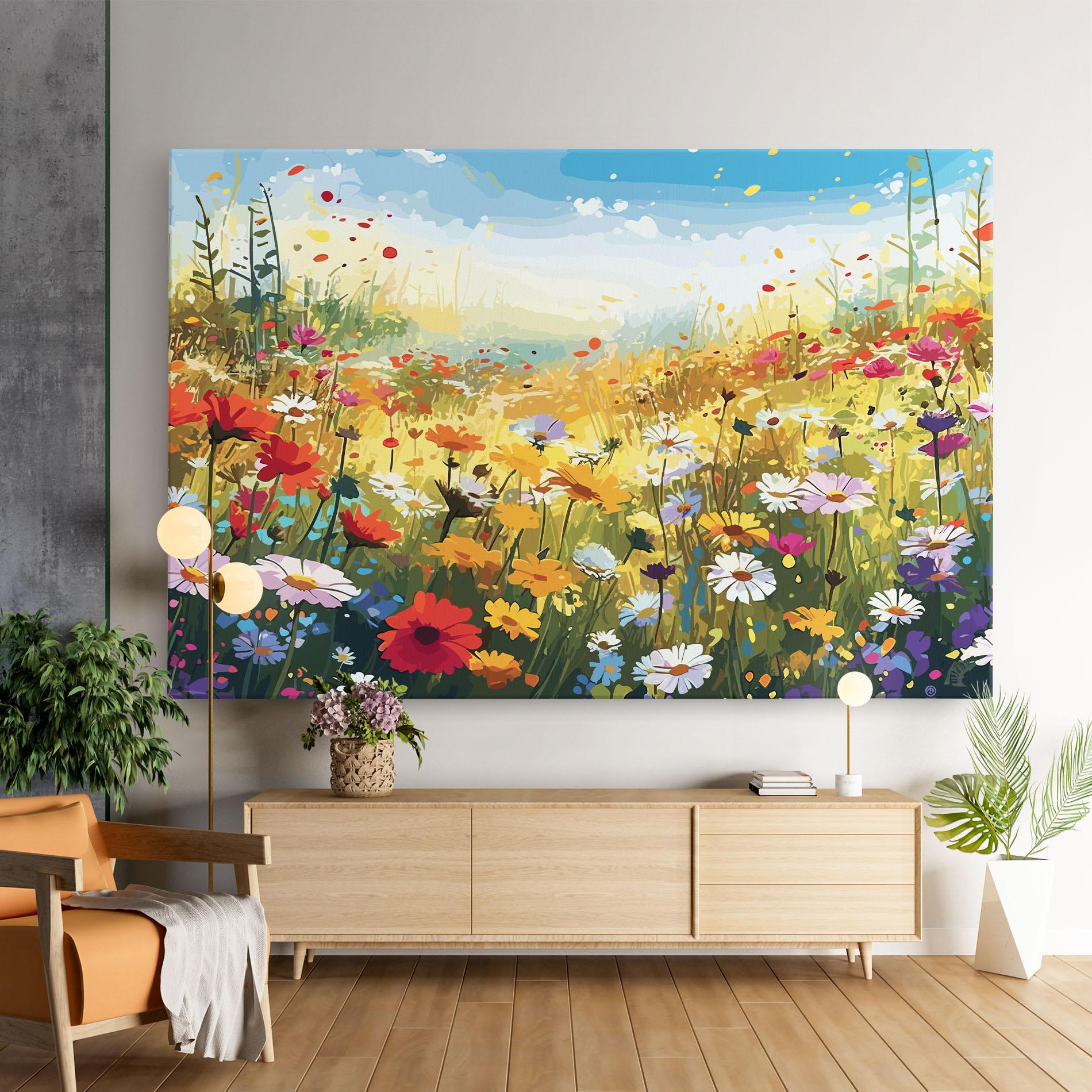 Obraz na Płótnie Colorful Daisy Mix mockup 9