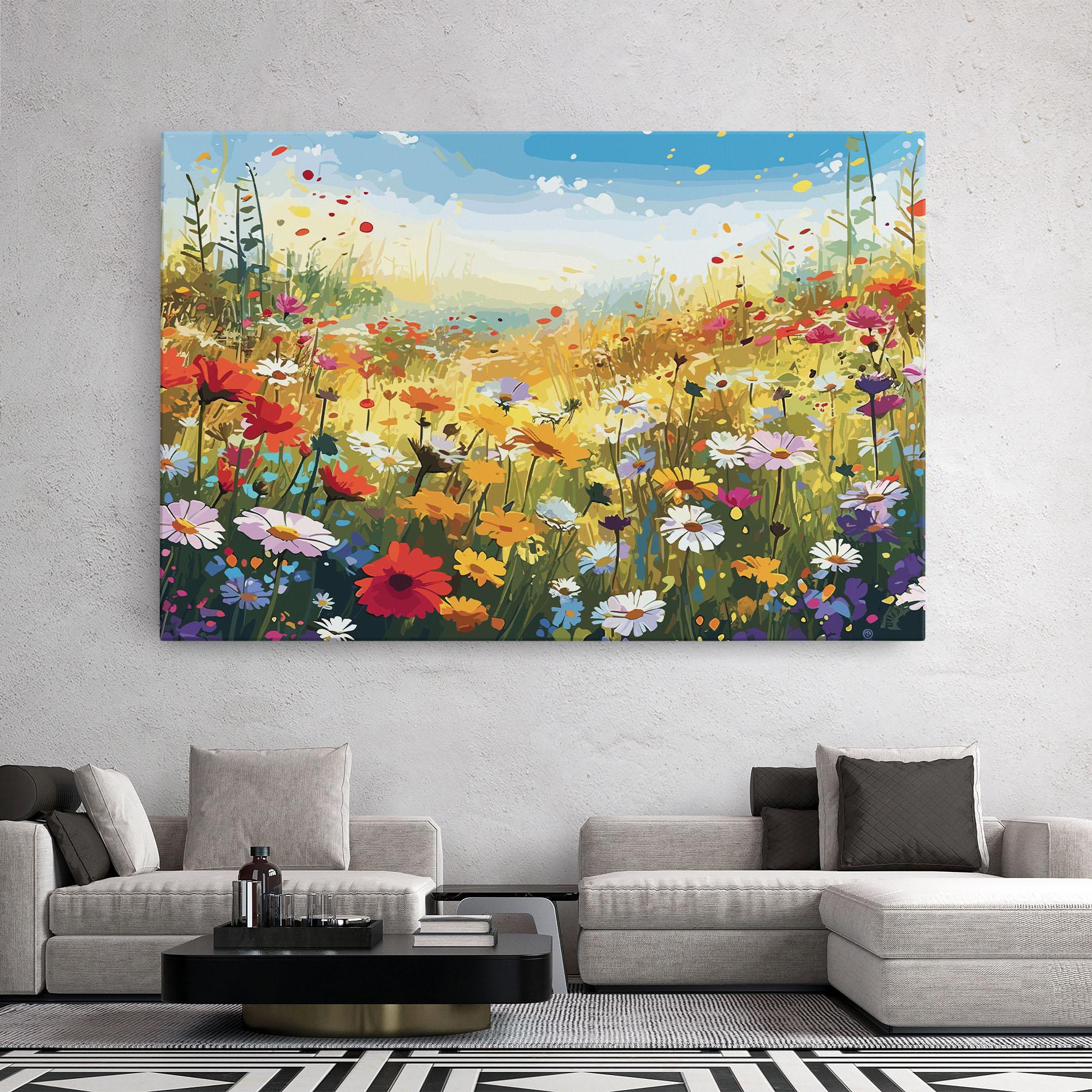 Obraz na Płótnie Colorful Daisy Mix mockup 2