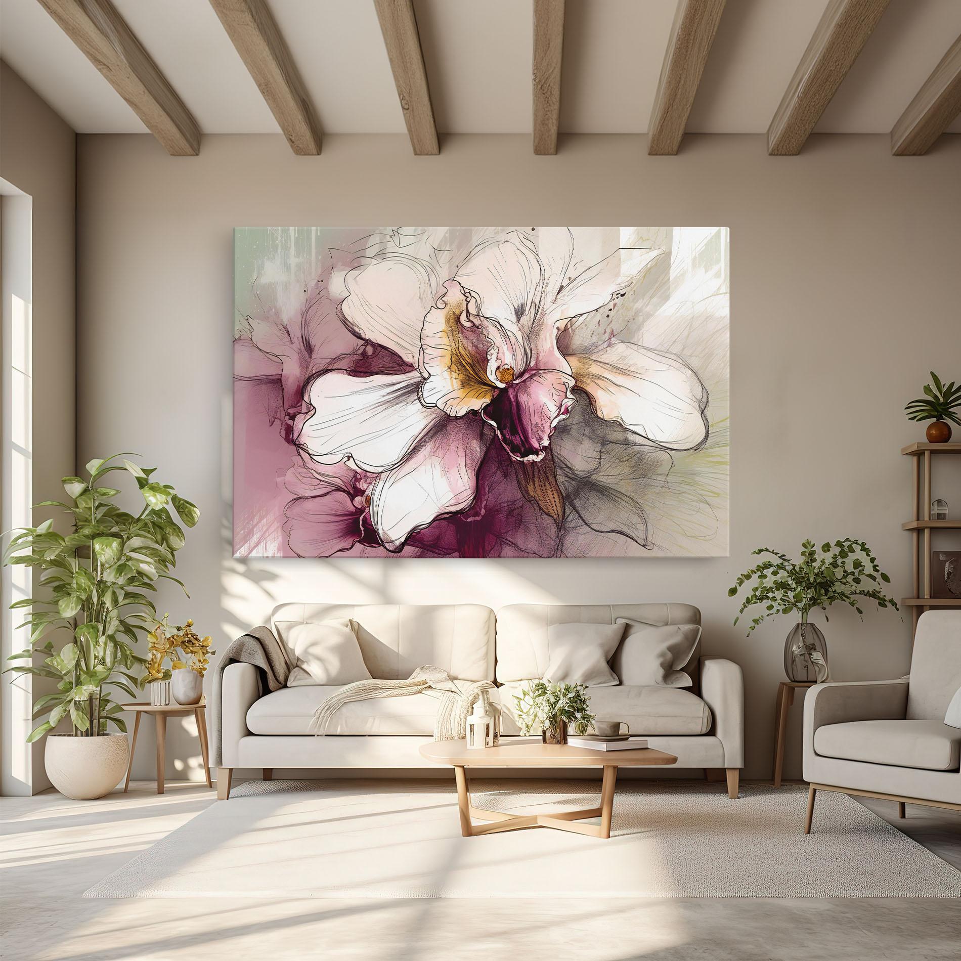 Obraz na Płótnie Painted Purple Orchid mockup 6