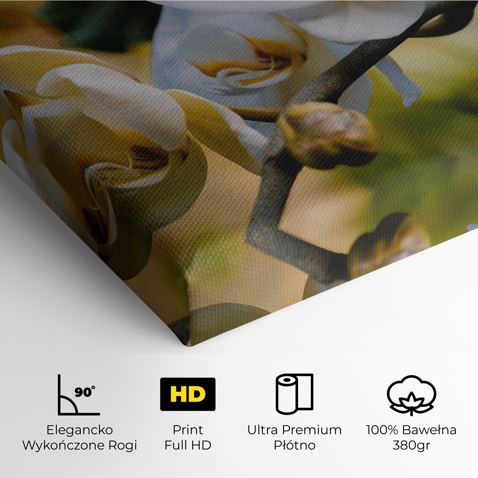 Obraz na Płótnie Cream Orchid In Nature mockup 4