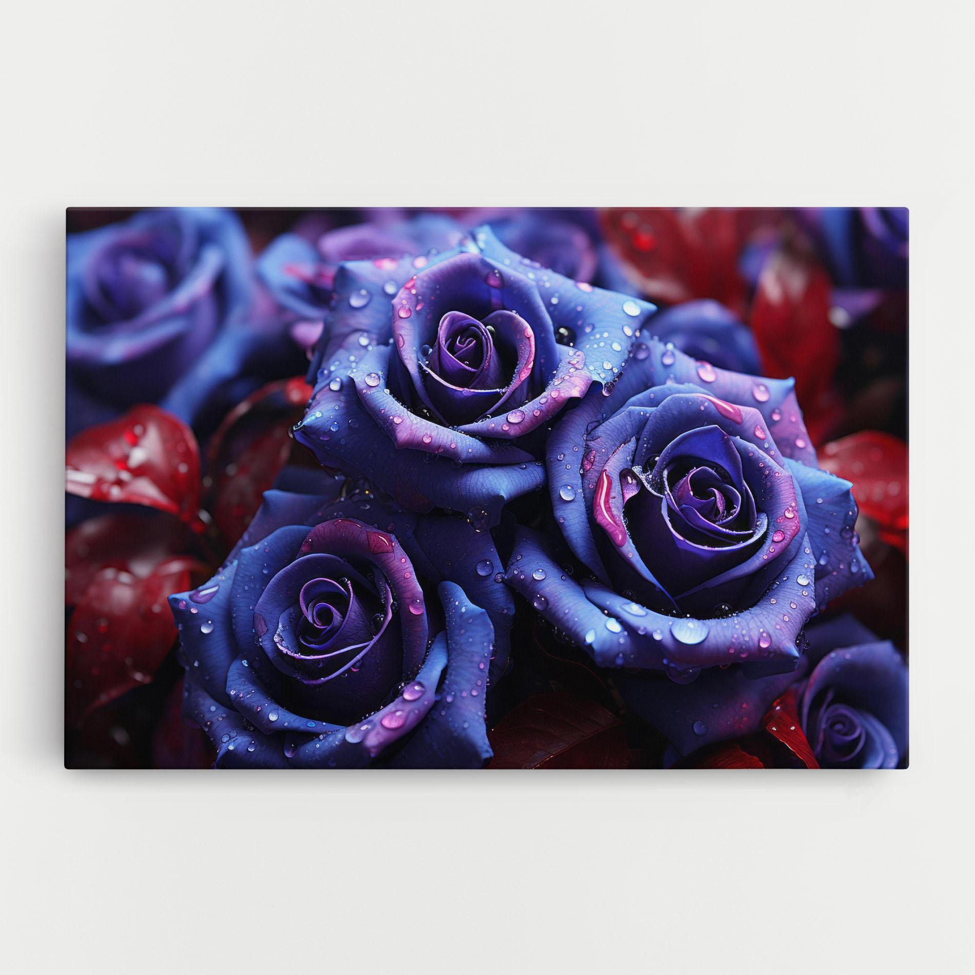 Obraz na Płótnie Blue Purple Rose mockup 0