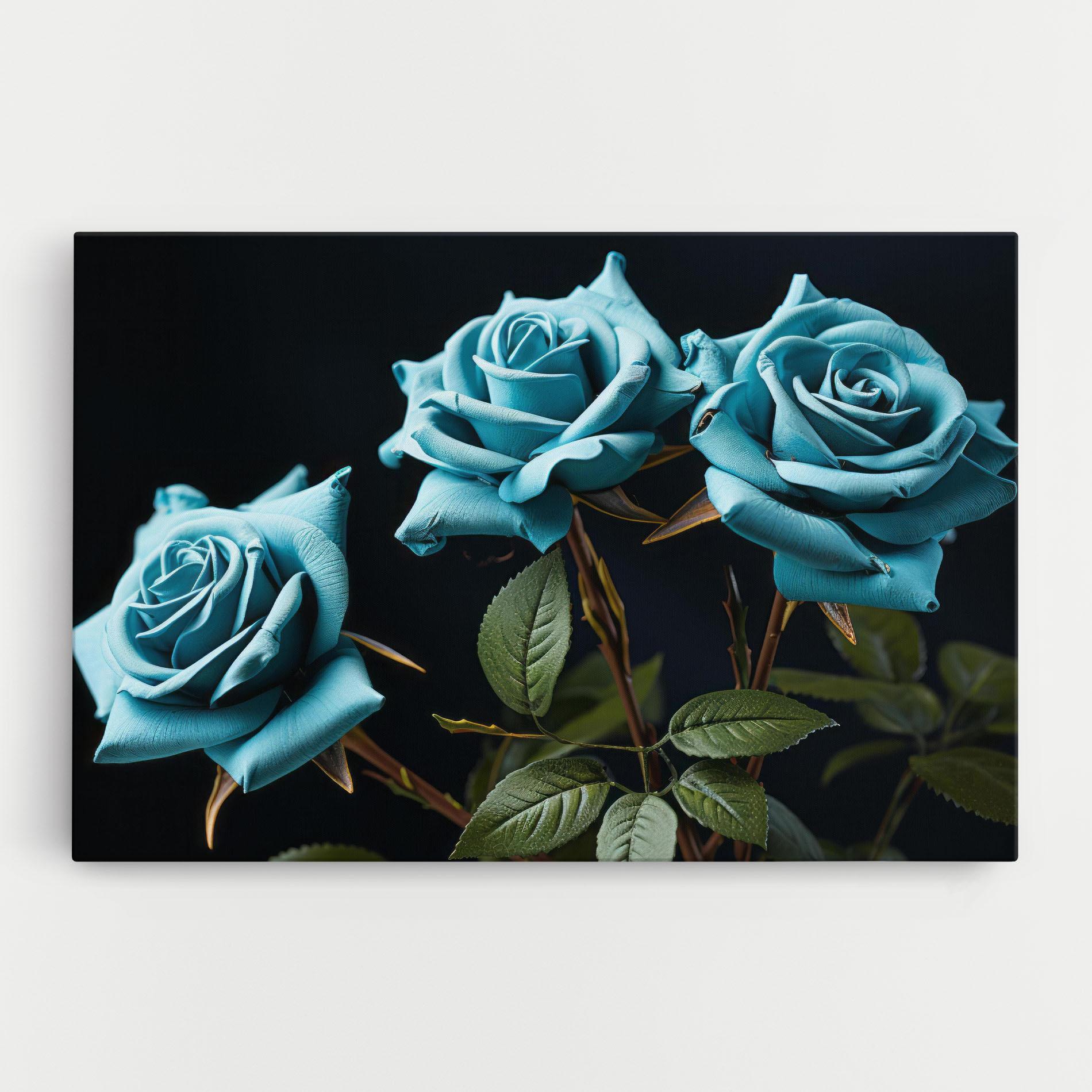 Obraz na Płótnie Blue Roses mockup 0