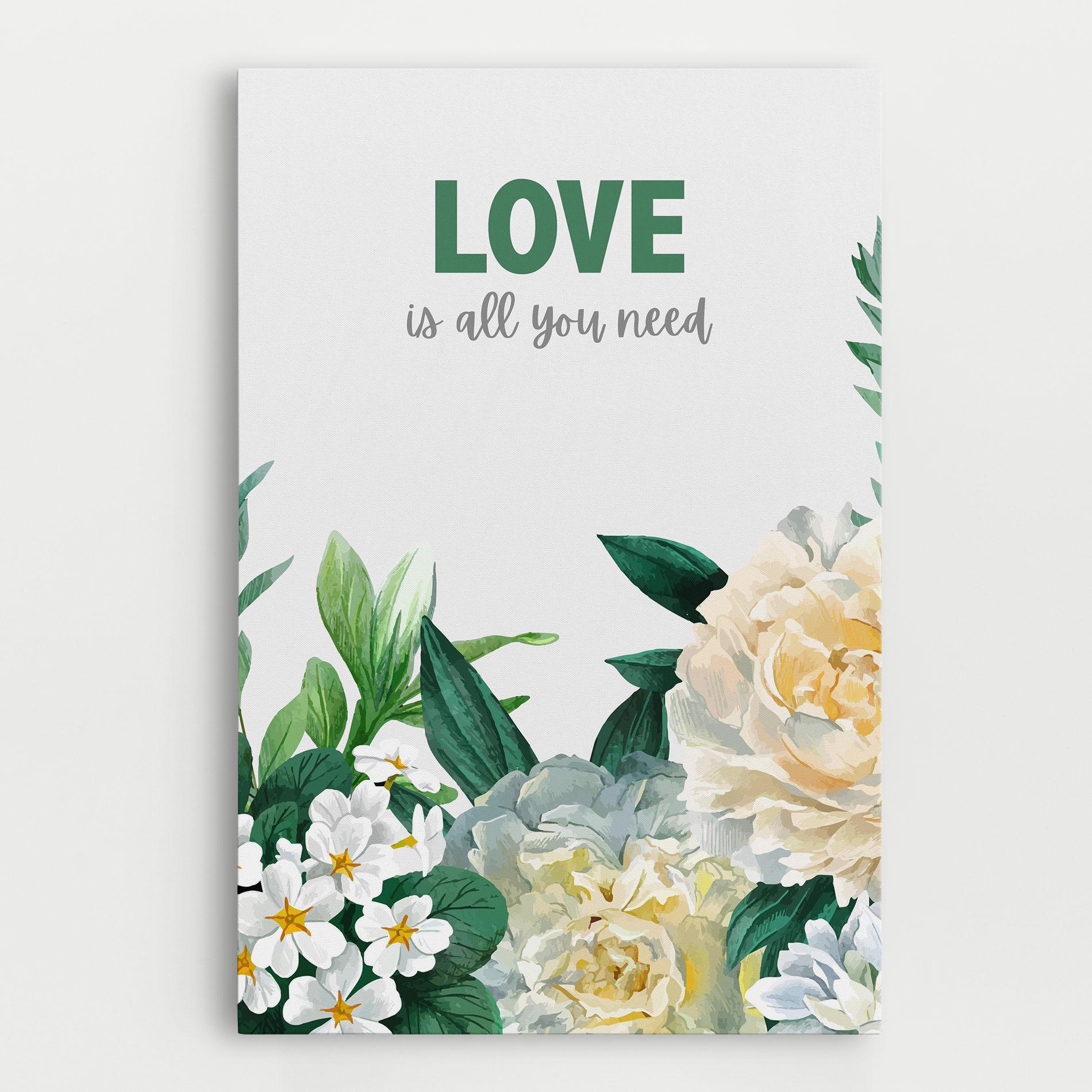 Obraz na Płótnie Green Rose Love mockup 0