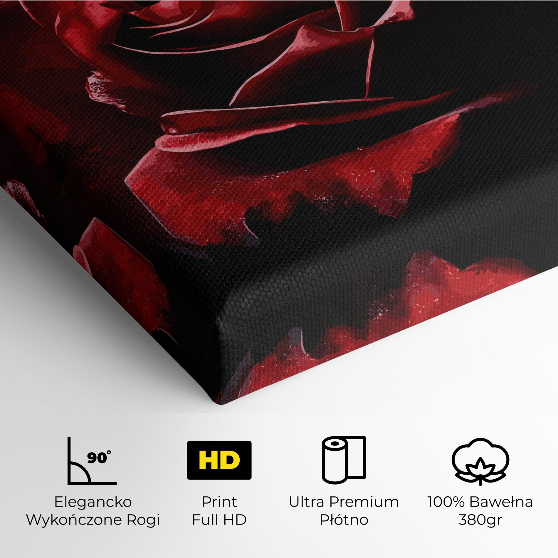 Obraz na Płótnie Big Red Rose mockup 4