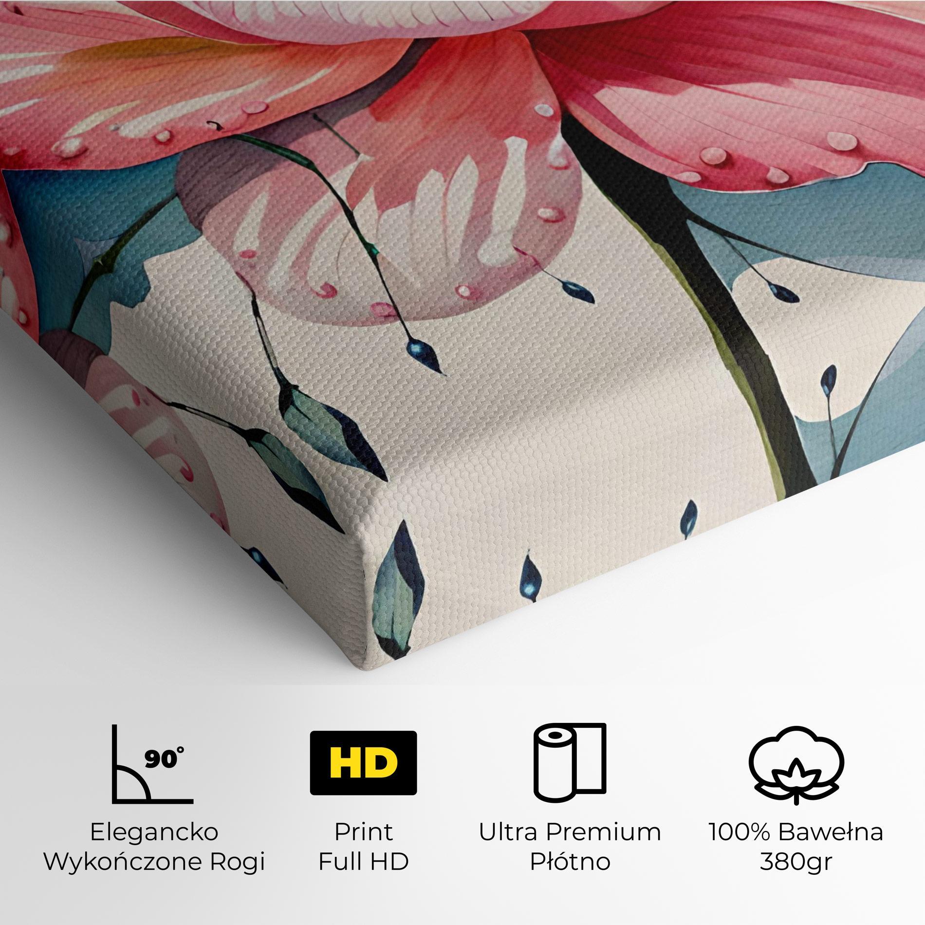 Obraz na Płótnie Bih Pink Rose mockup 4