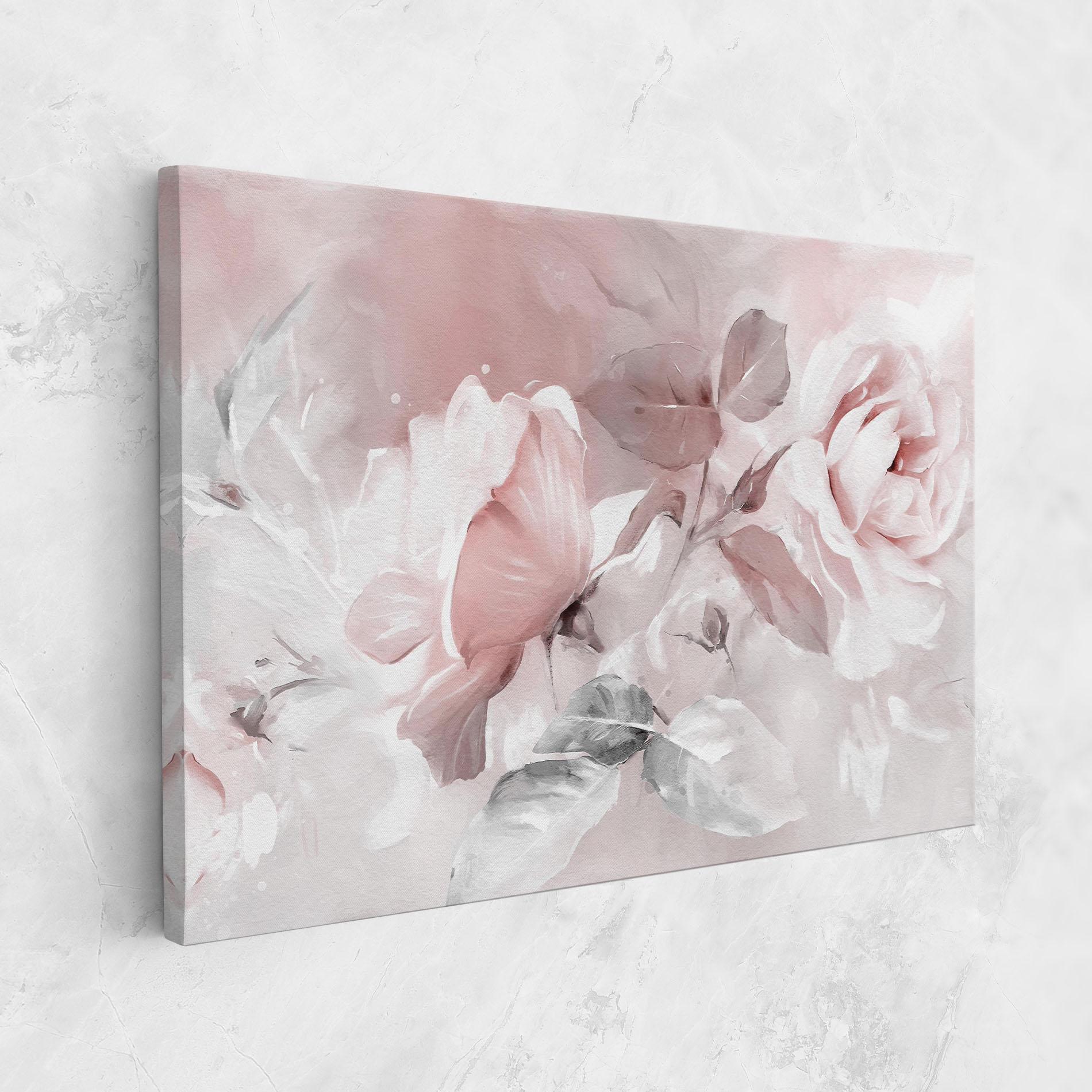 Obraz na Płótnie Abstract Pink Flowers mockup 1