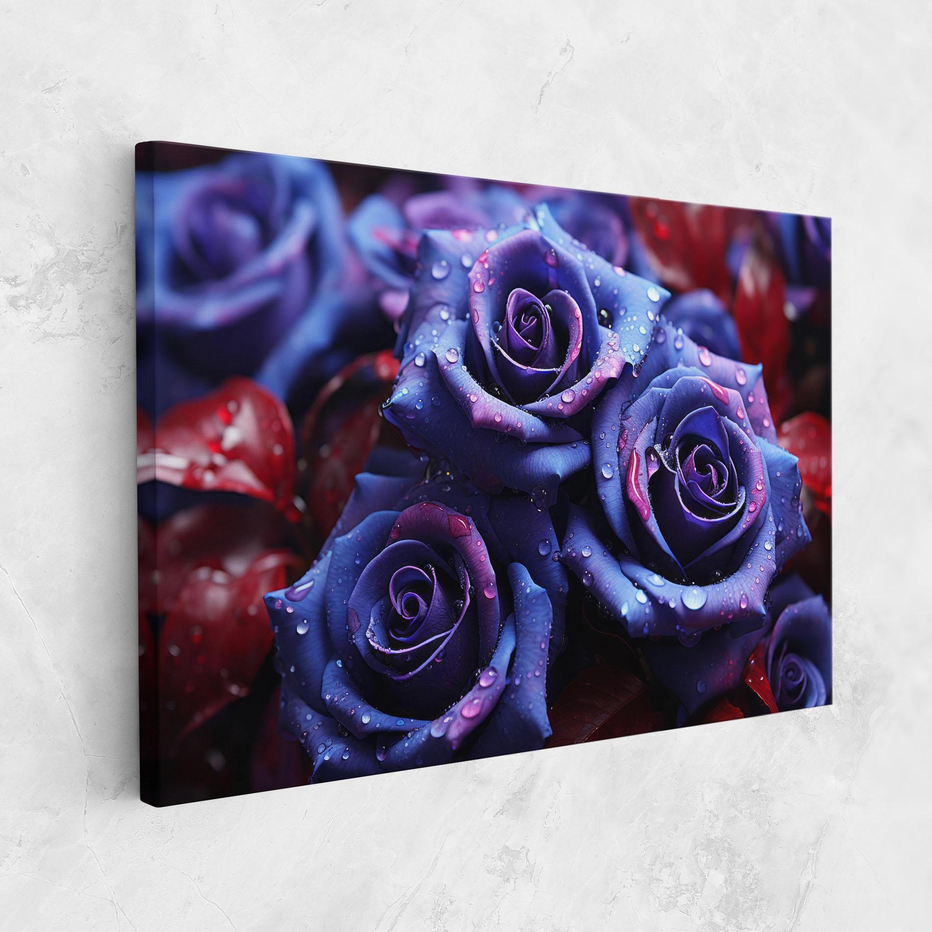 Obraz na Płótnie Blue Purple Rose mockup 1