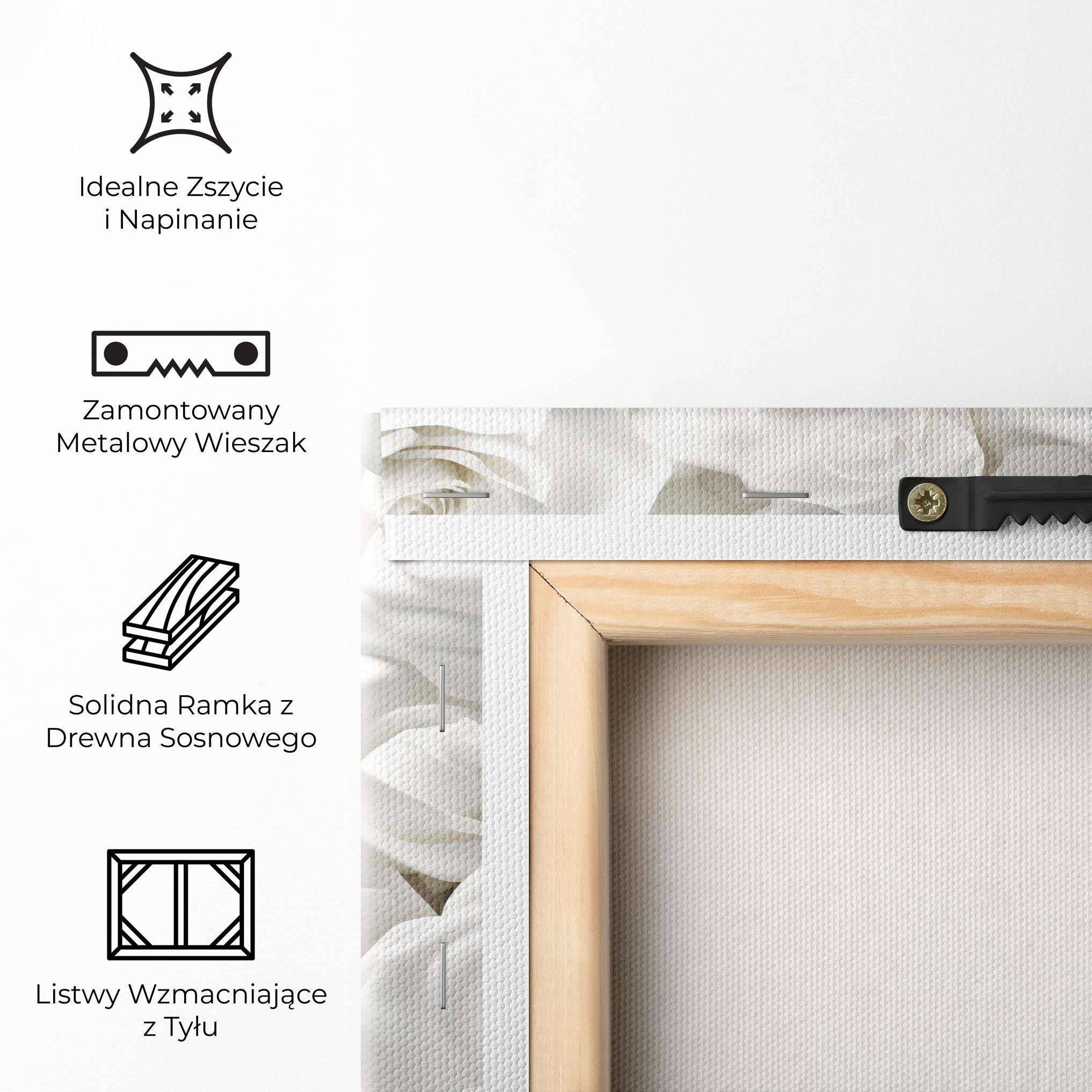 Obraz na Płótnie 3d White Roses mockup 5