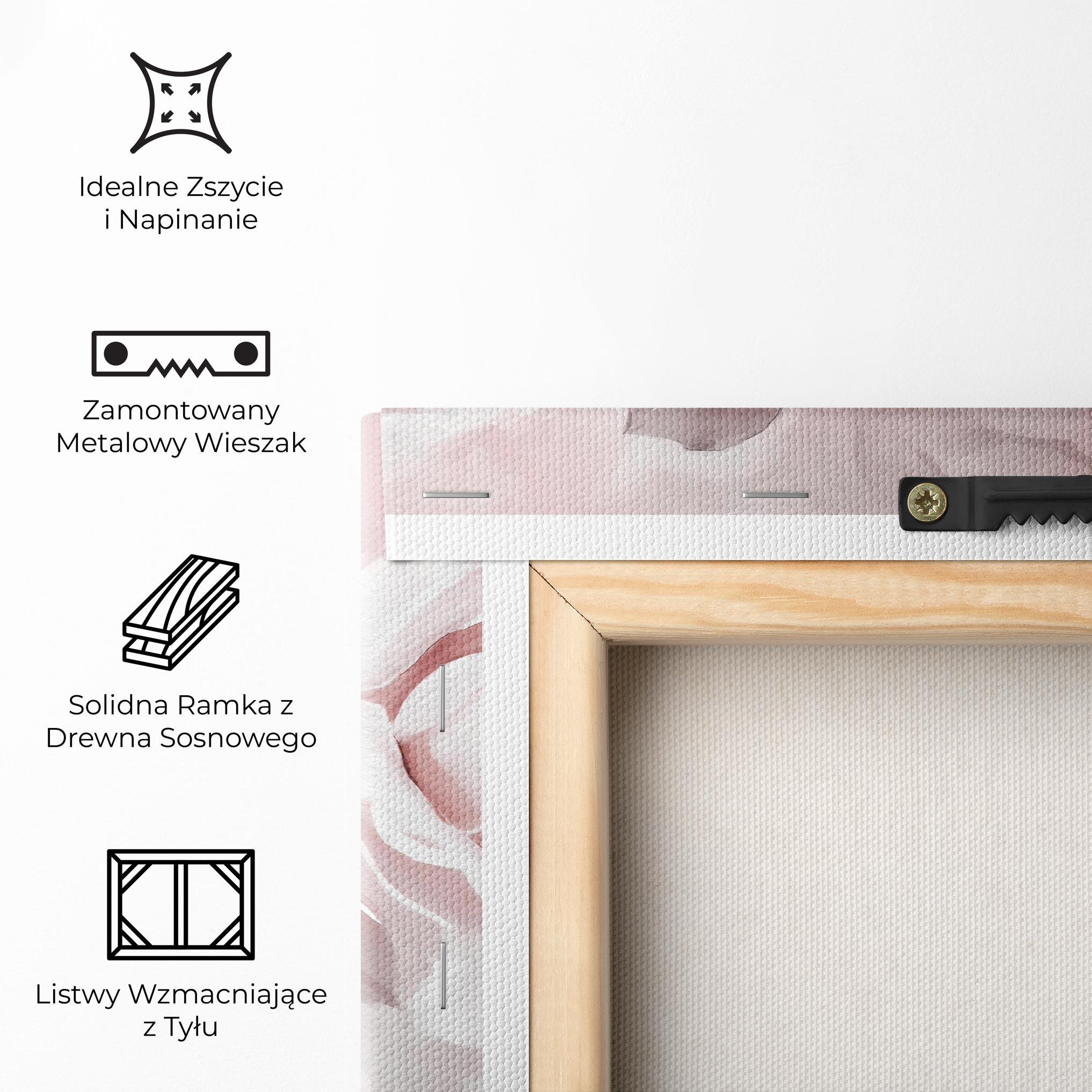 Obraz na Płótnie Abstract Pink Flowers mockup 5