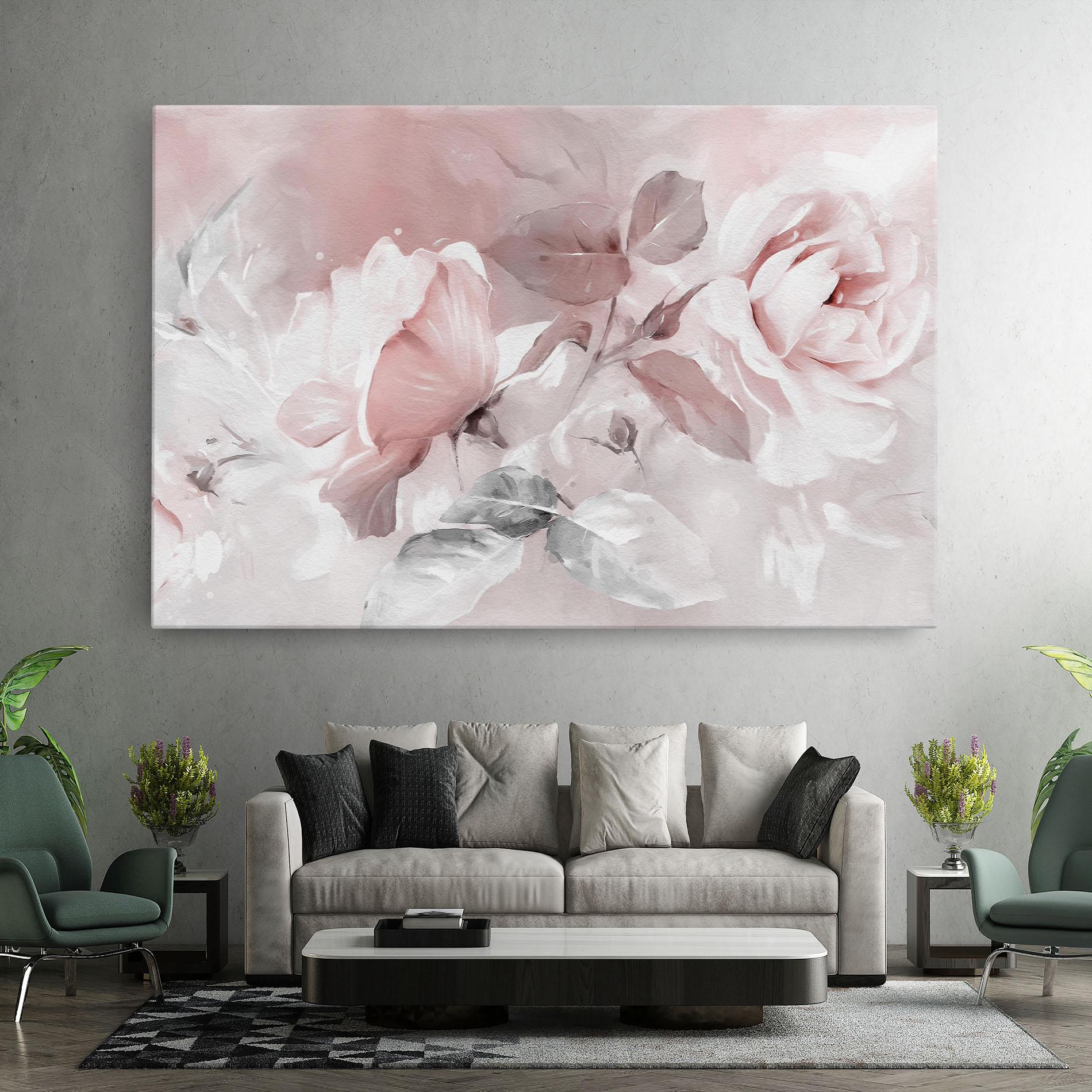 Obraz na Płótnie Abstract Pink Flowers mockup 7