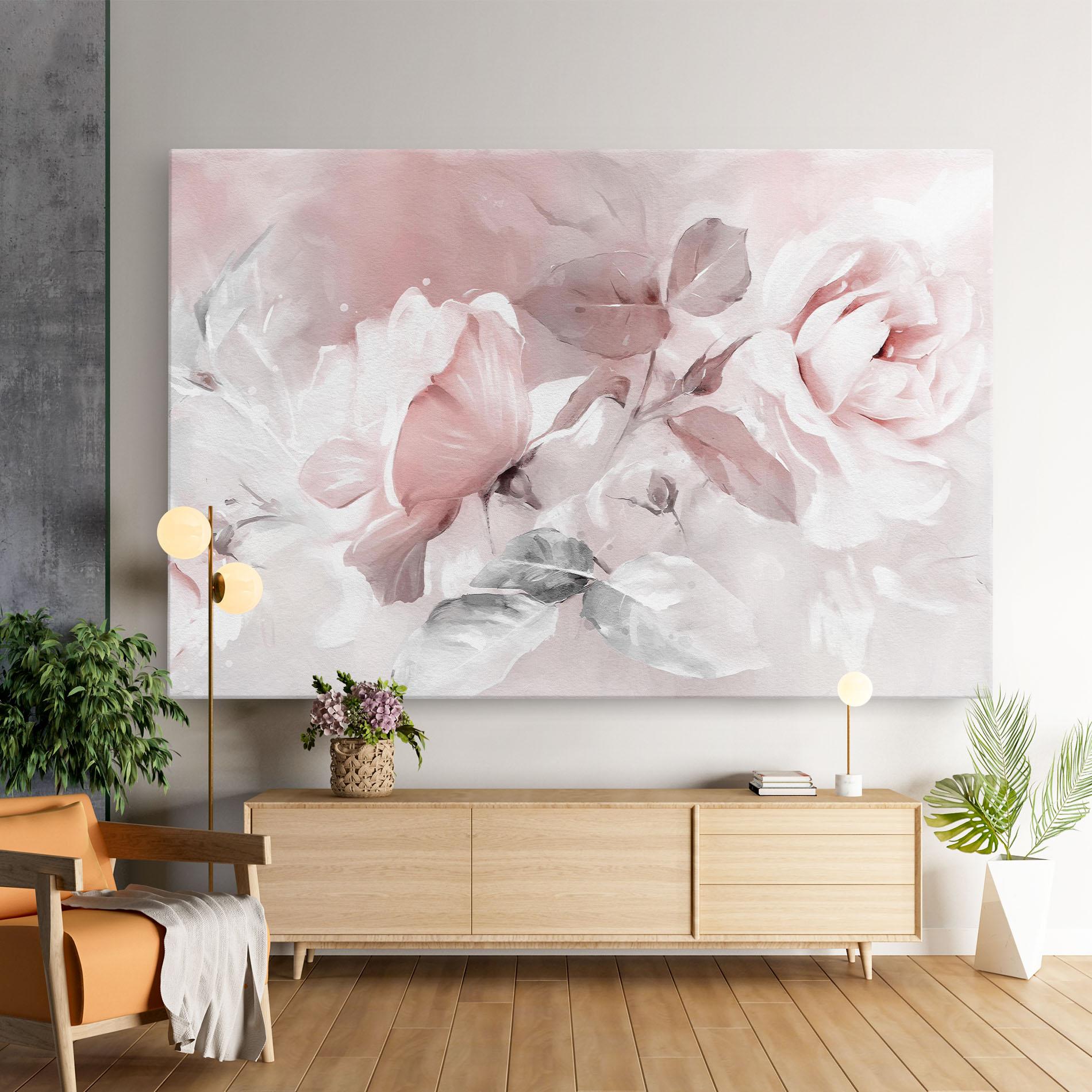 Obraz na Płótnie Abstract Pink Flowers mockup 9