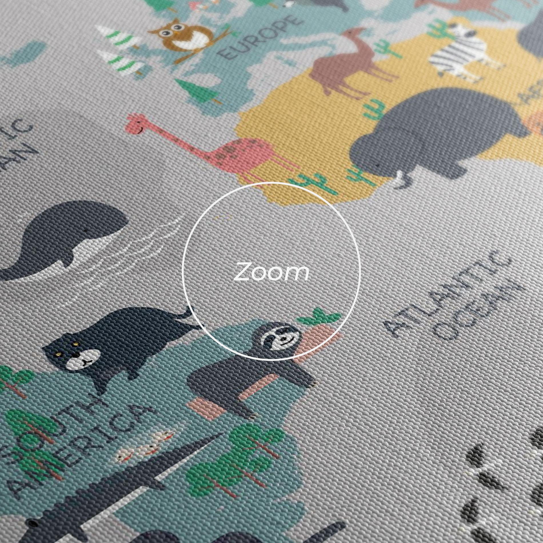 Obraz na Płótnie Cute Kids Map mockup 3