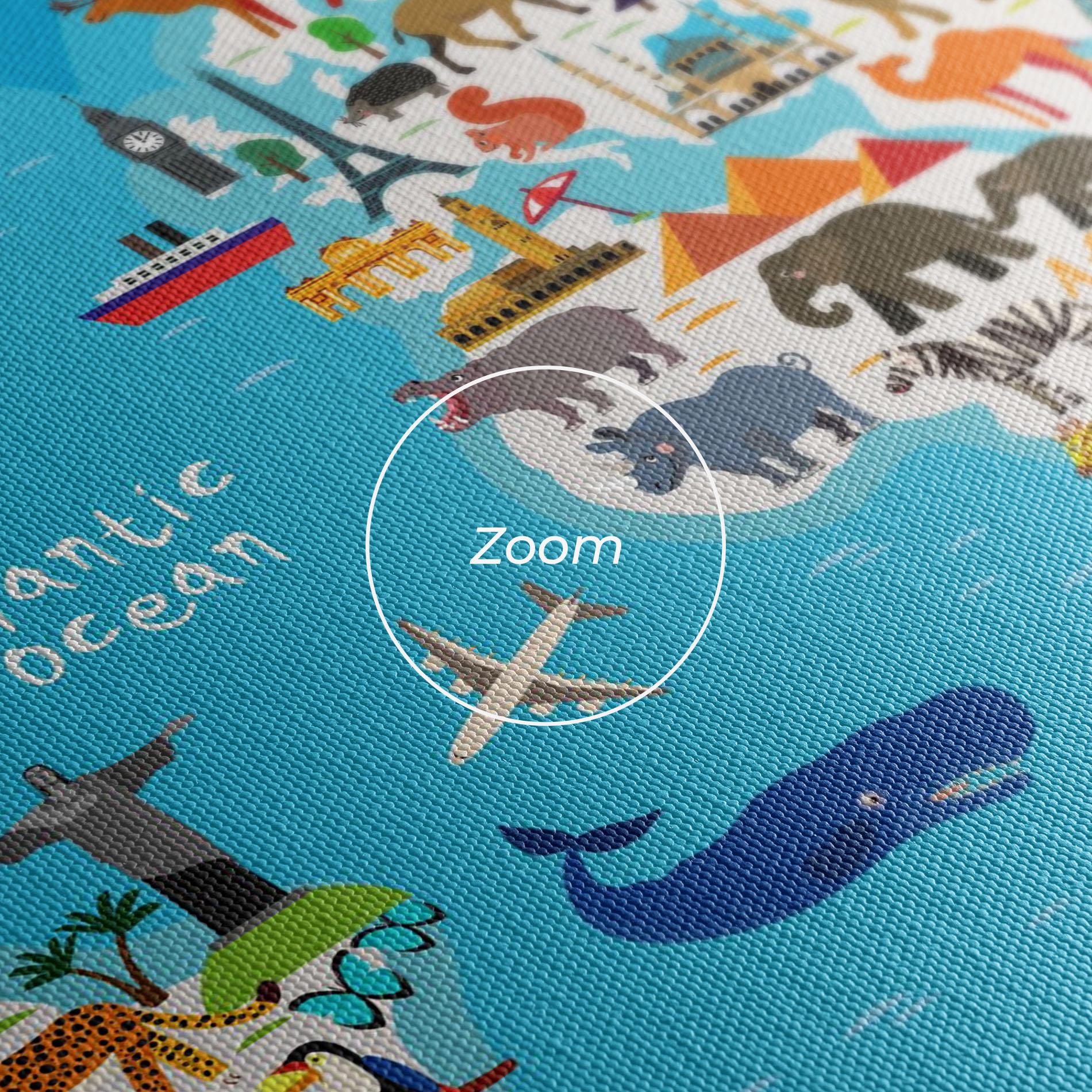 Obraz na Płótnie Travel Map mockup 3