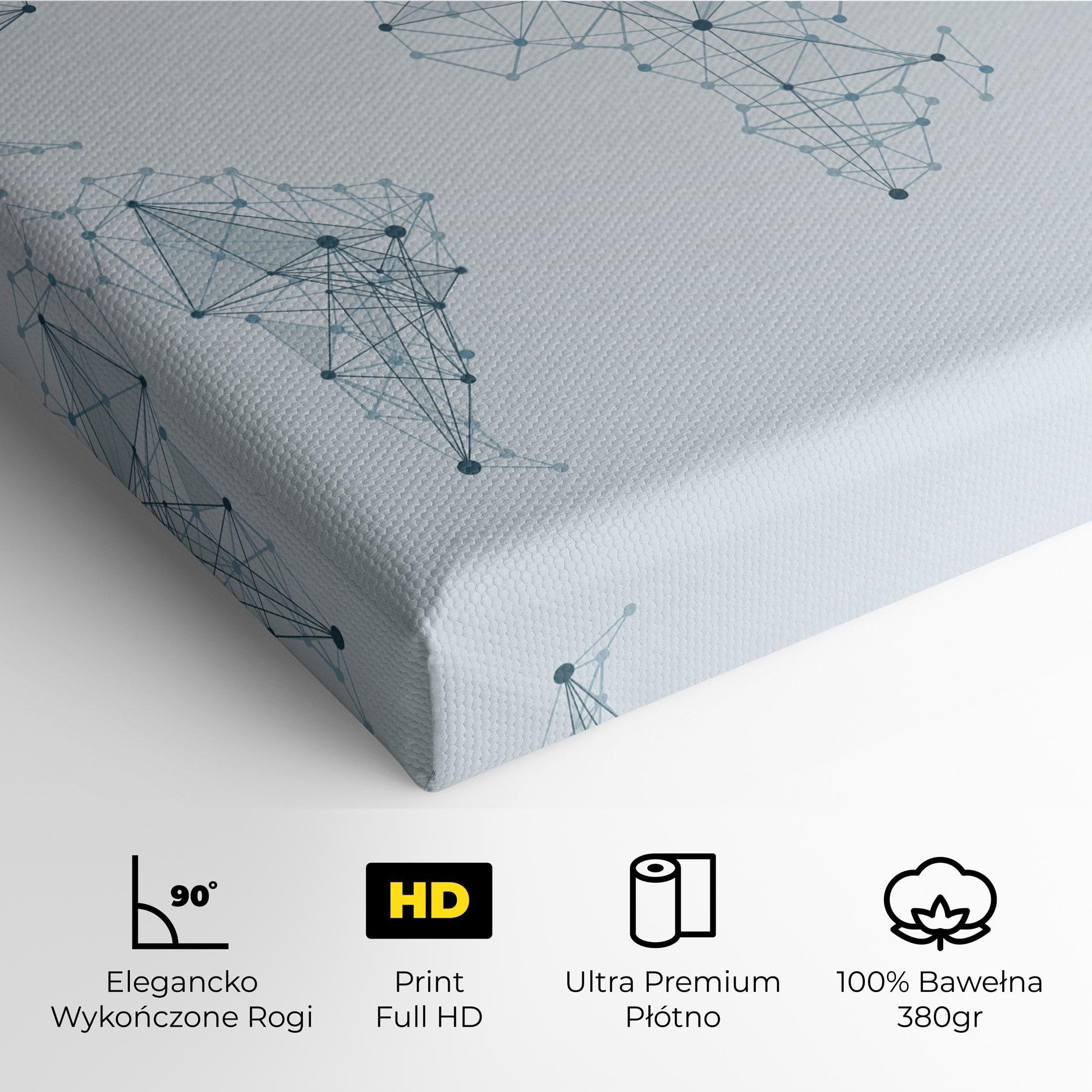 Obraz na Płótnie Blue Line Map mockup 4