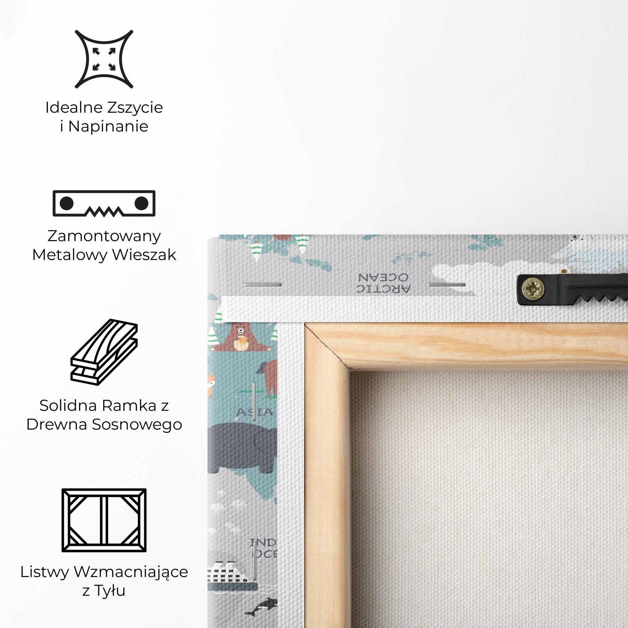 Obraz na Płótnie Cute Kids Map mockup 5