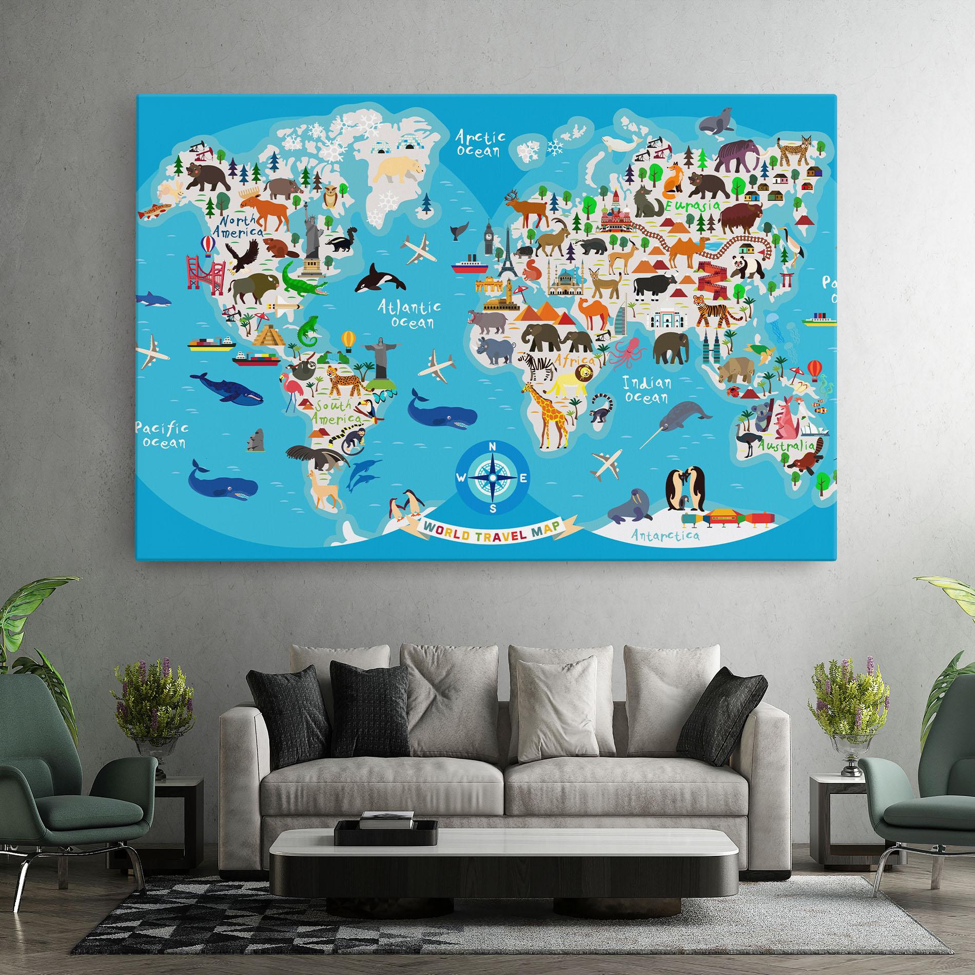 Obraz na Płótnie Travel Map mockup 7