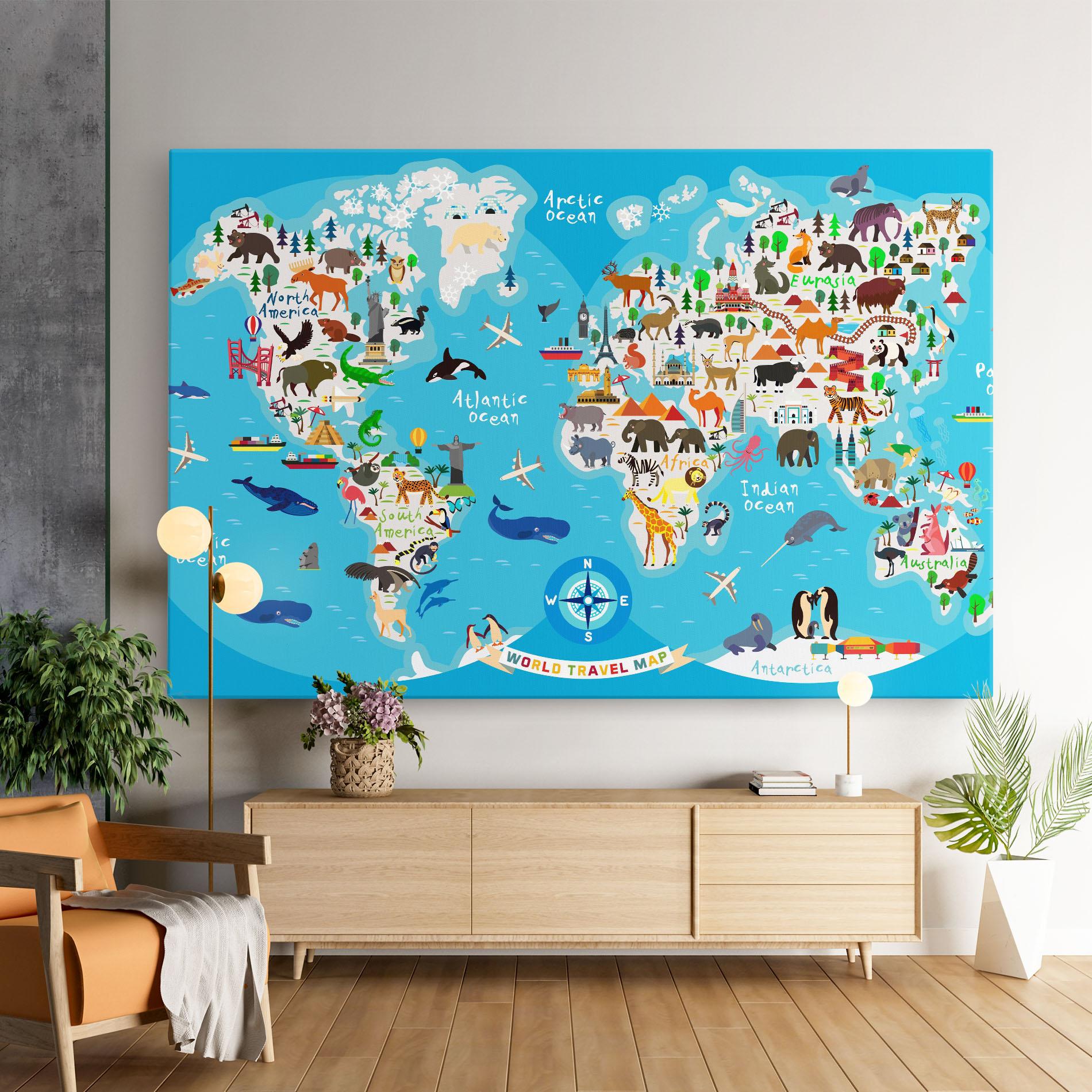 Obraz na Płótnie Travel Map mockup 9