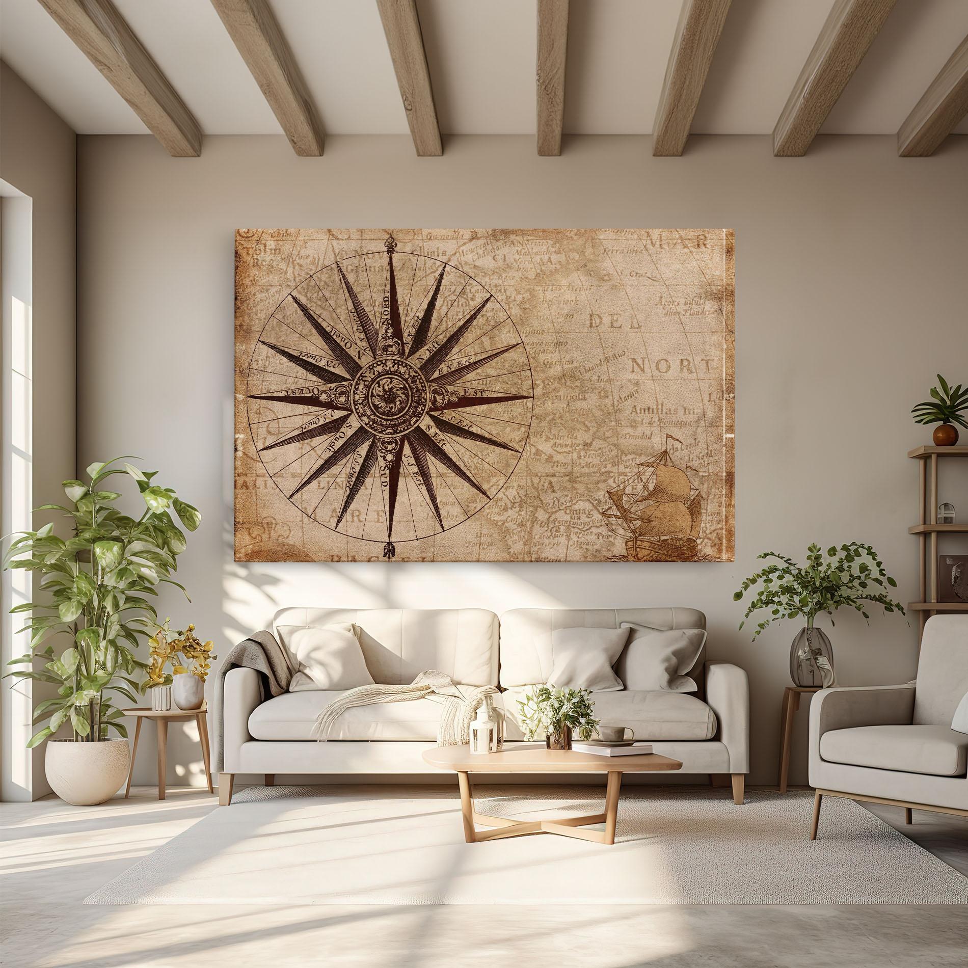 Obraz na Płótnie Vintage Map mockup 6