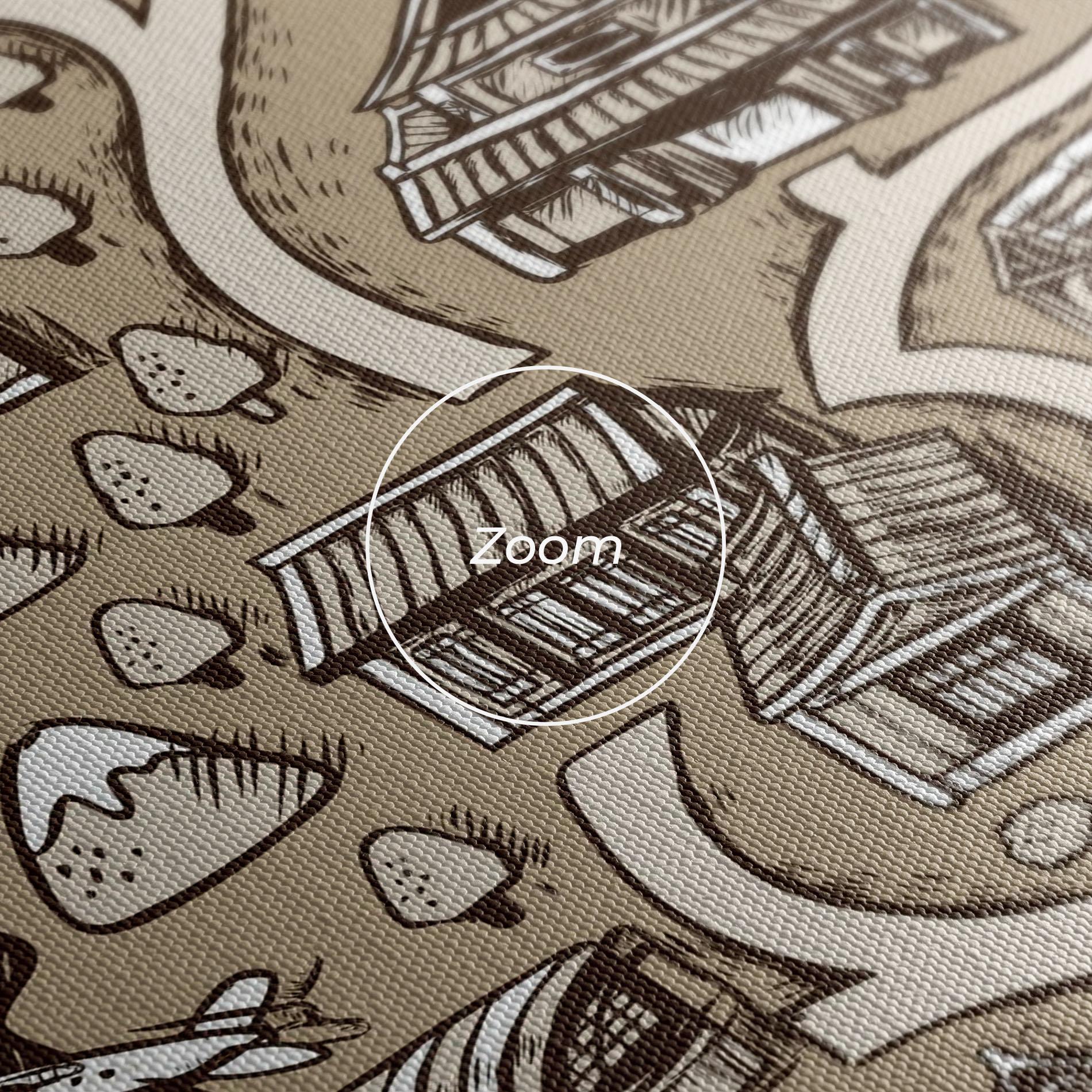 Obraz na Płótnie Old Korea Map mockup 3