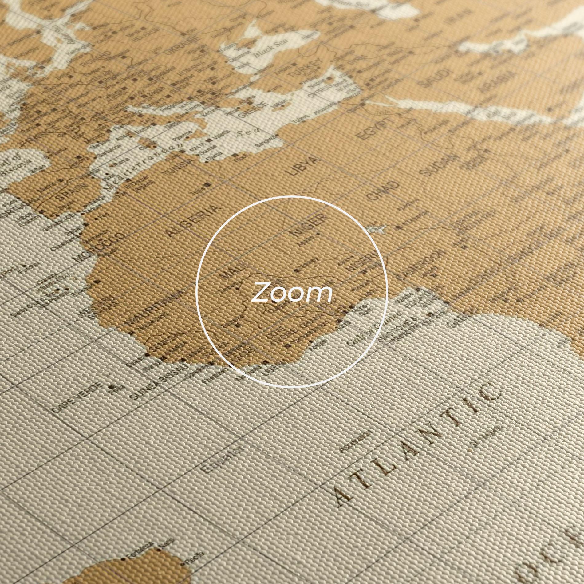 Obraz na Płótnie Old Map Cream mockup 3