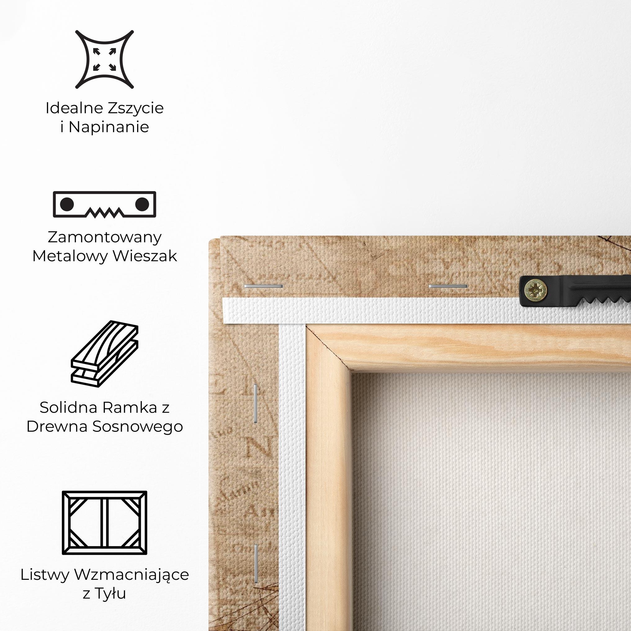 Obraz na Płótnie Vintage Map mockup 5