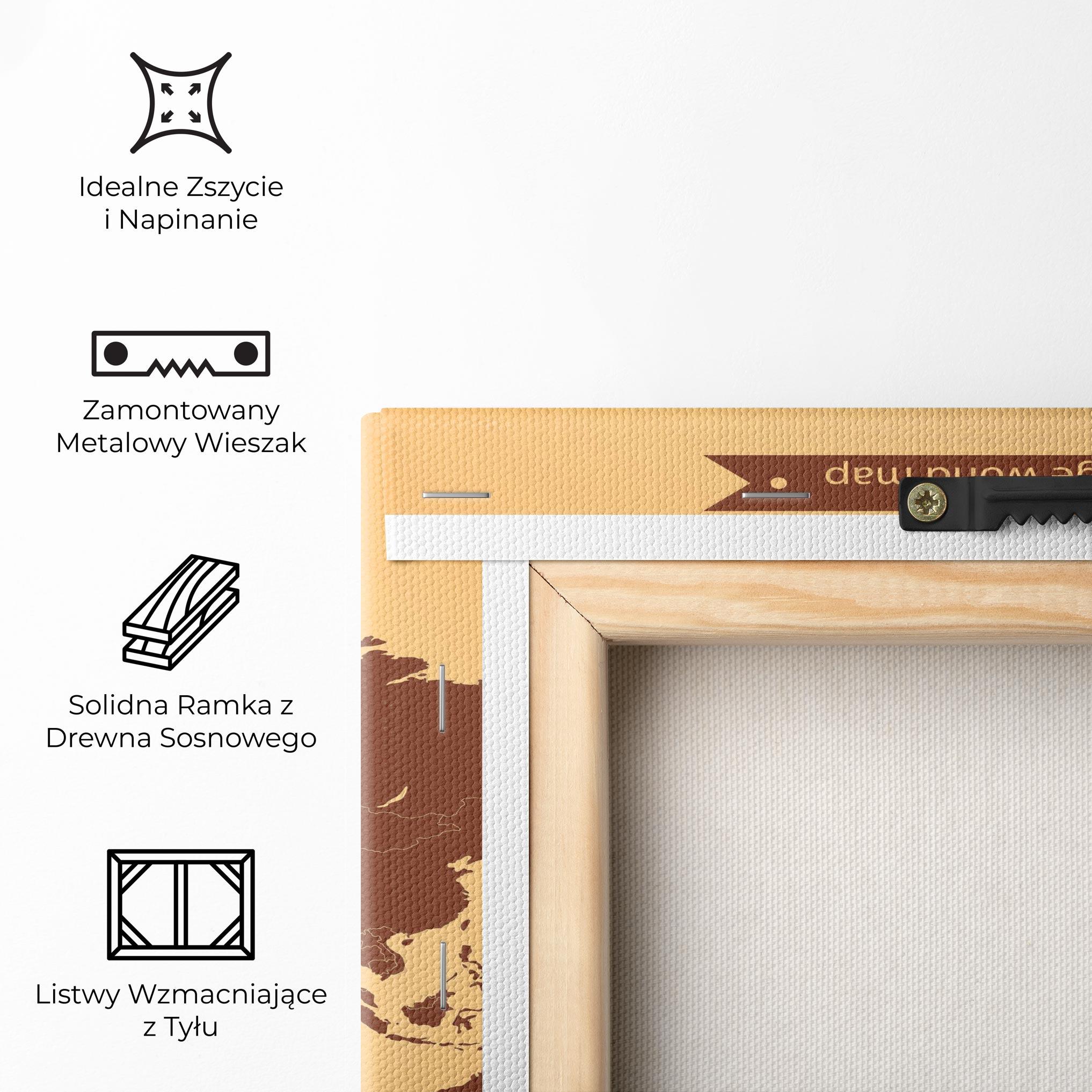 Obraz na Płótnie Vintage World Map mockup 5