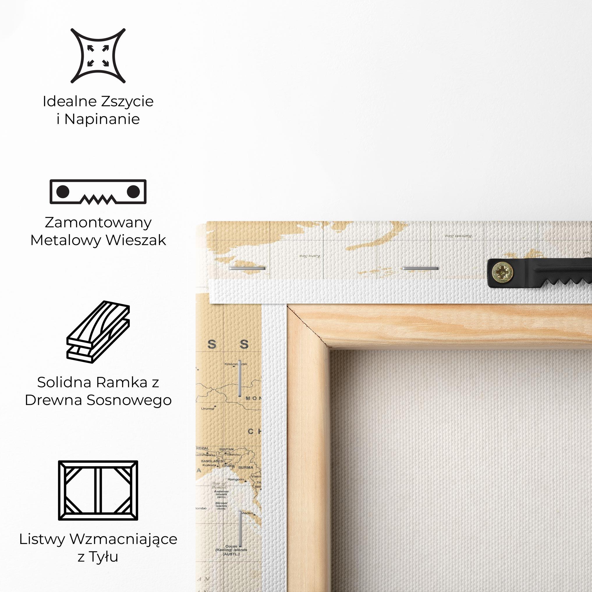 Obraz na Płótnie World Old Map mockup 5