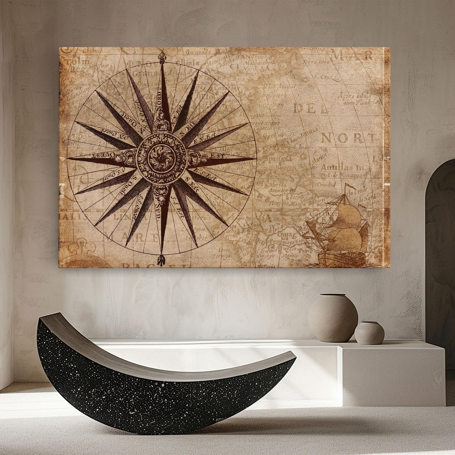 Obraz na Płótnie Vintage Map mockup 8