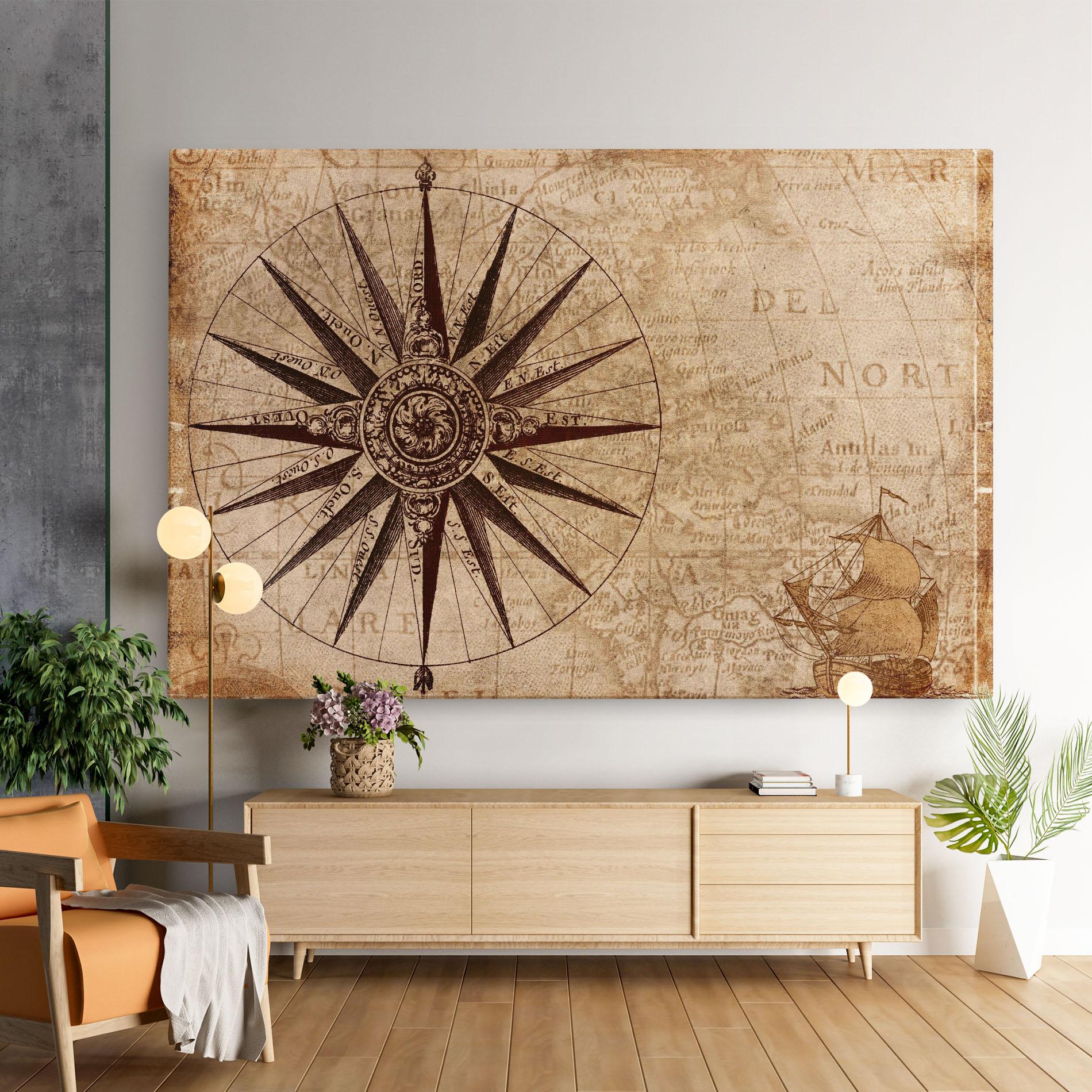 Obraz na Płótnie Vintage Map mockup 9