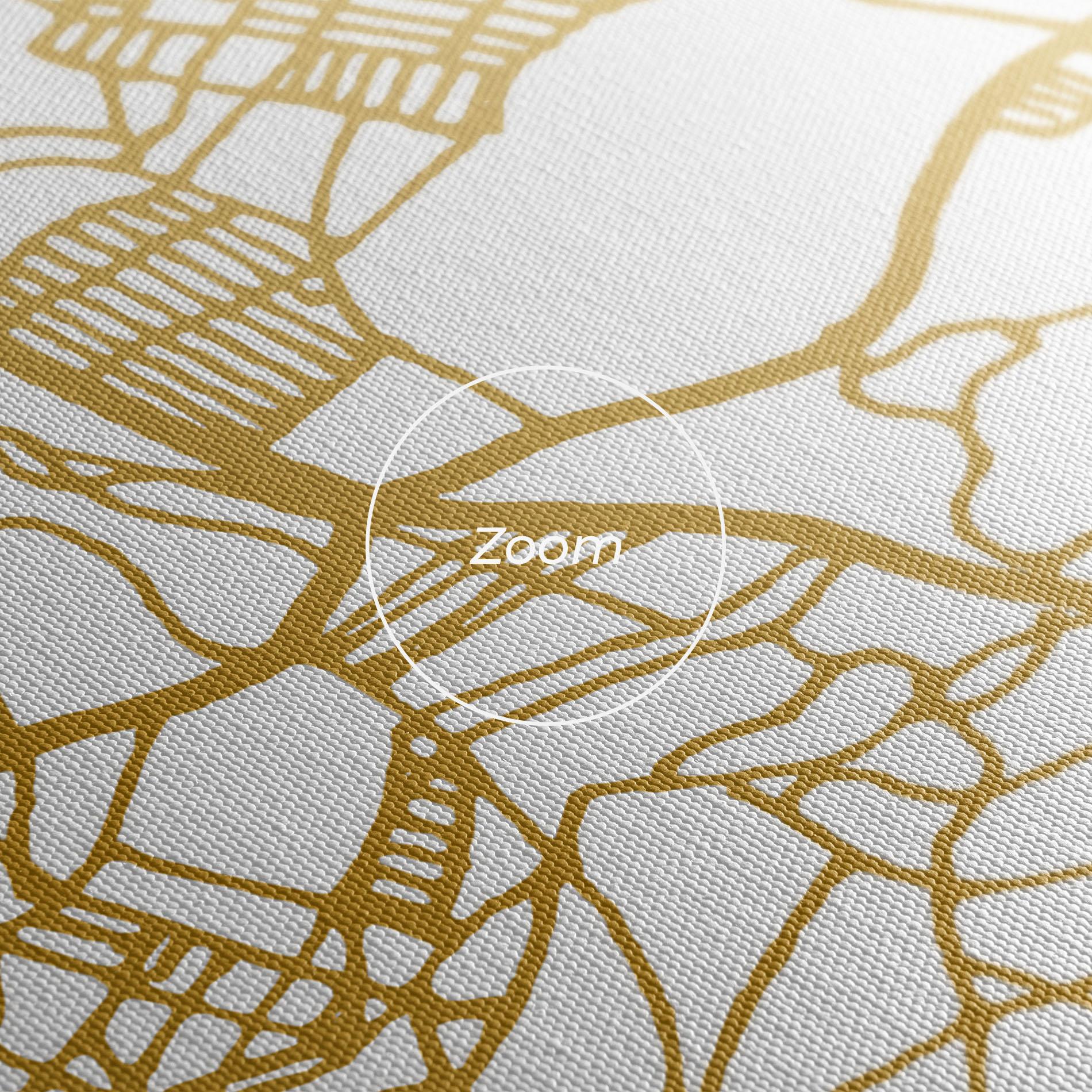 Obraz na Płótnie Libreville Gold Map mockup 3